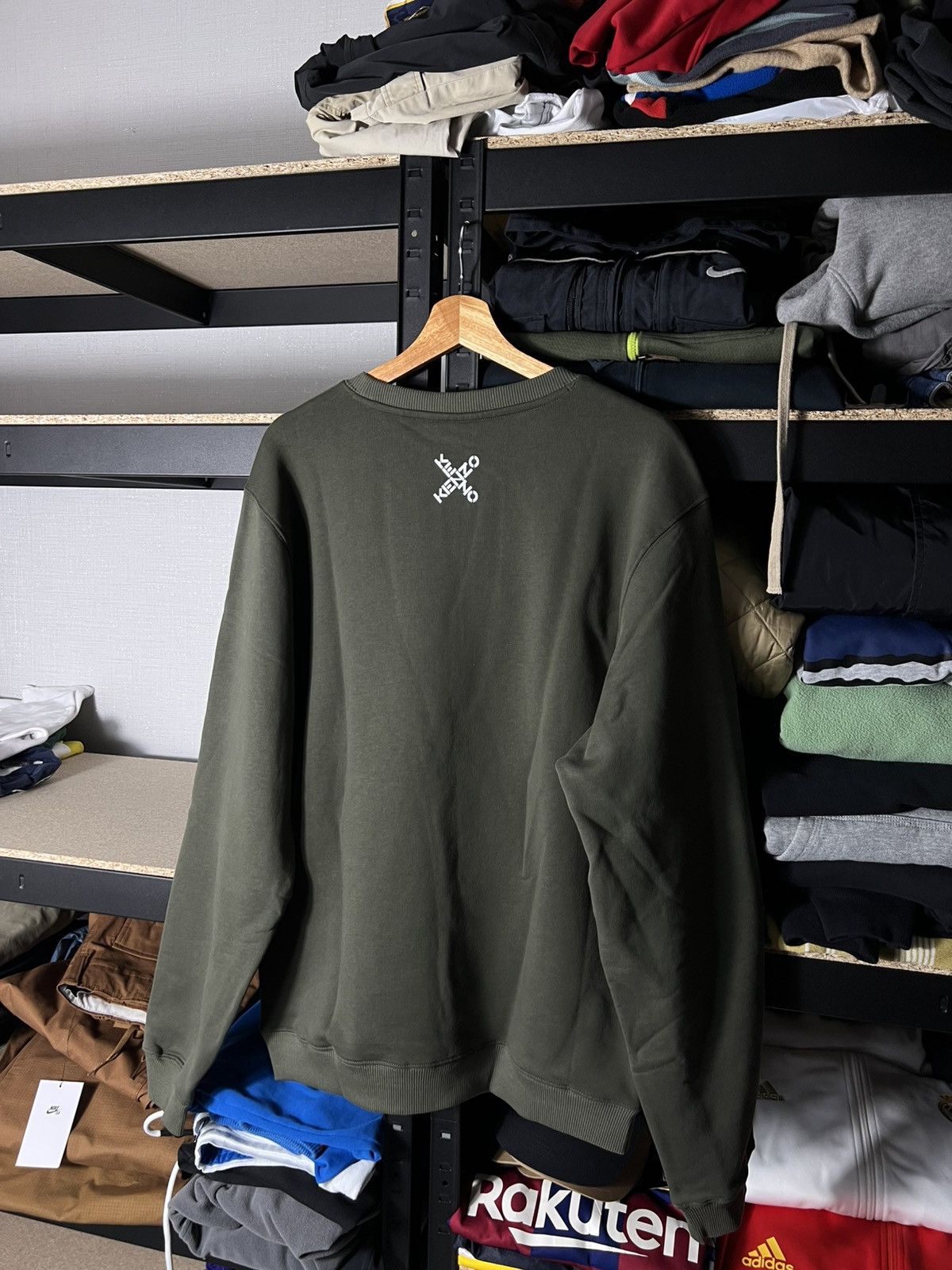 Kenzo 🔥NWT KENZO Cross Logo Sweatshirt Olive Green – Size XL Size US XL / EU 56 / 4 - 11 Thumbnail