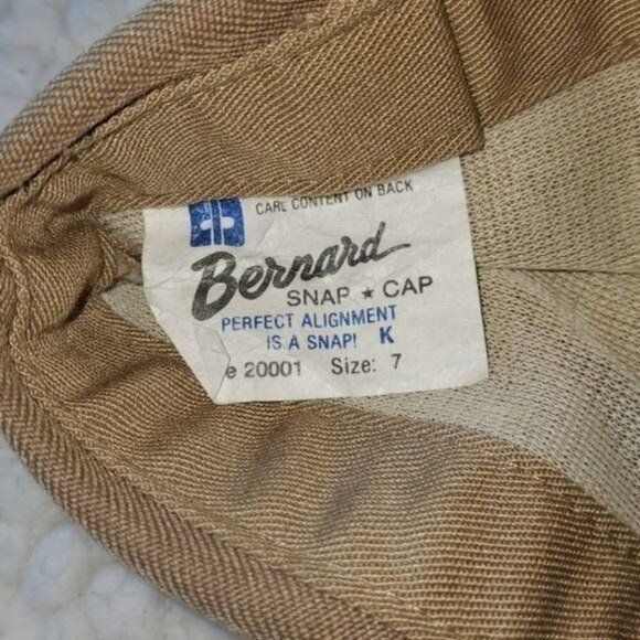 Vintage Bernard Vintage Sz. 7 Beige Snap Cap Costume Size ONE SIZE - 4 Thumbnail