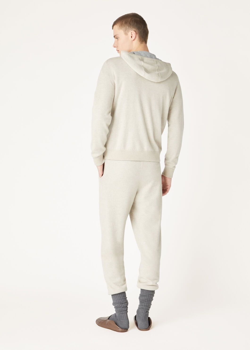 Loro Piana o1w1db10725 FAO2849 Duo Hooded Bomber Sweater in Beige/Grey Size US M / EU 48-50 / 2 - 5 Thumbnail