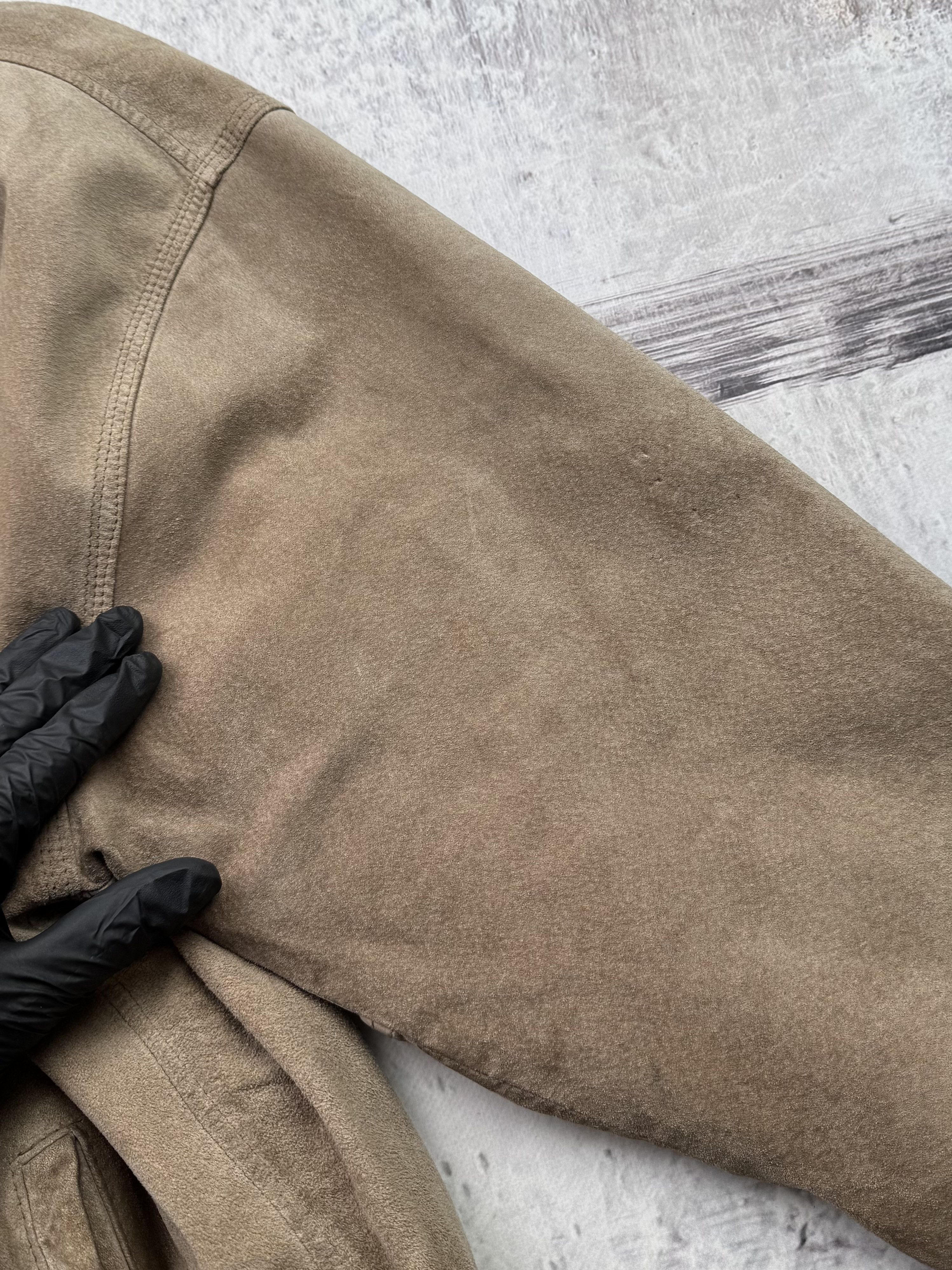 Japanese Brand Vintage Suede Leather Faded Bomber Jacket A576D15(224) Size US M / EU 48-50 / 2 - 7 Thumbnail
