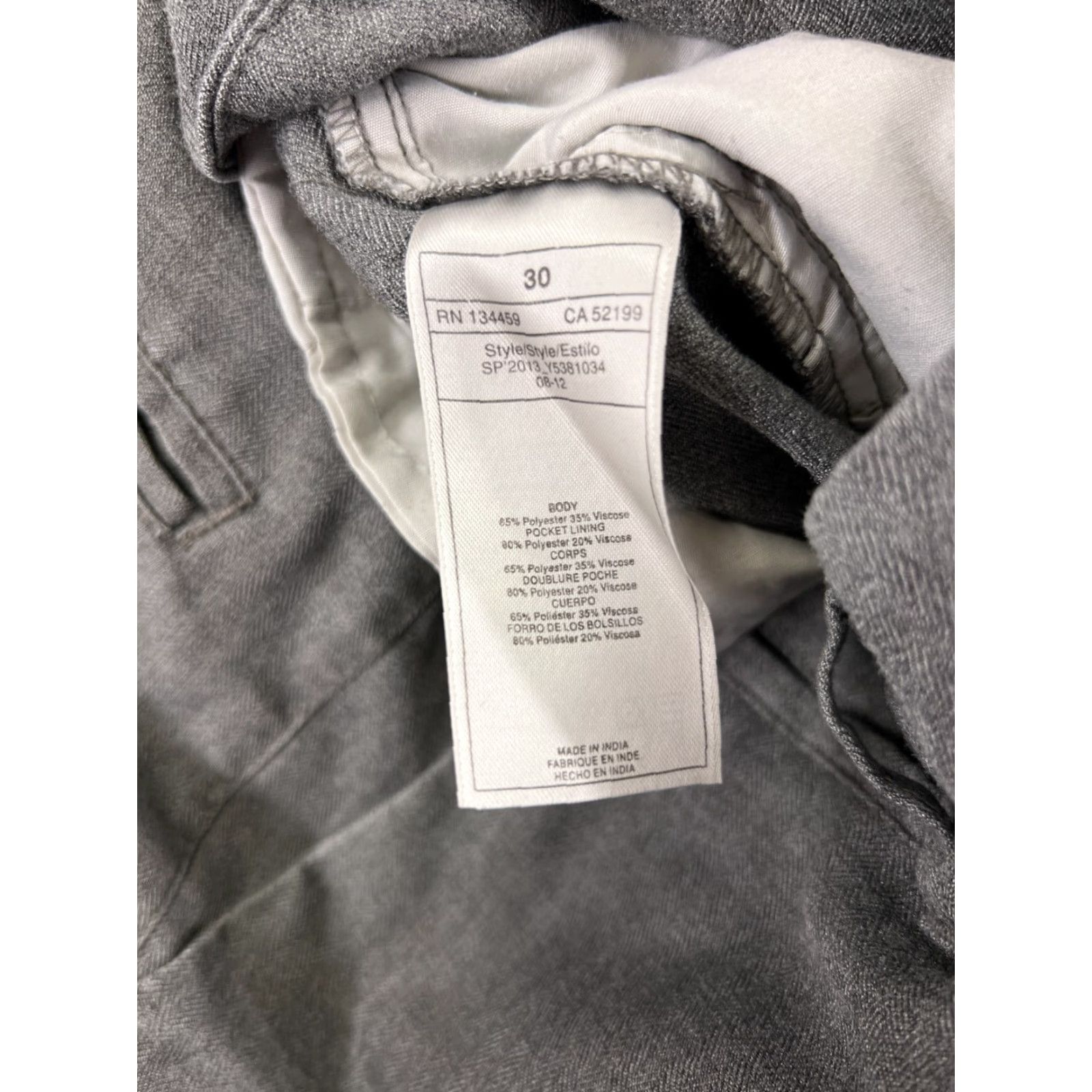 Vintage DC Shoes Shorts Mens 30 Gray Herringbone Twill Polyester Blend Skate Skateboard Size US 30 / EU 46 - 4 Thumbnail