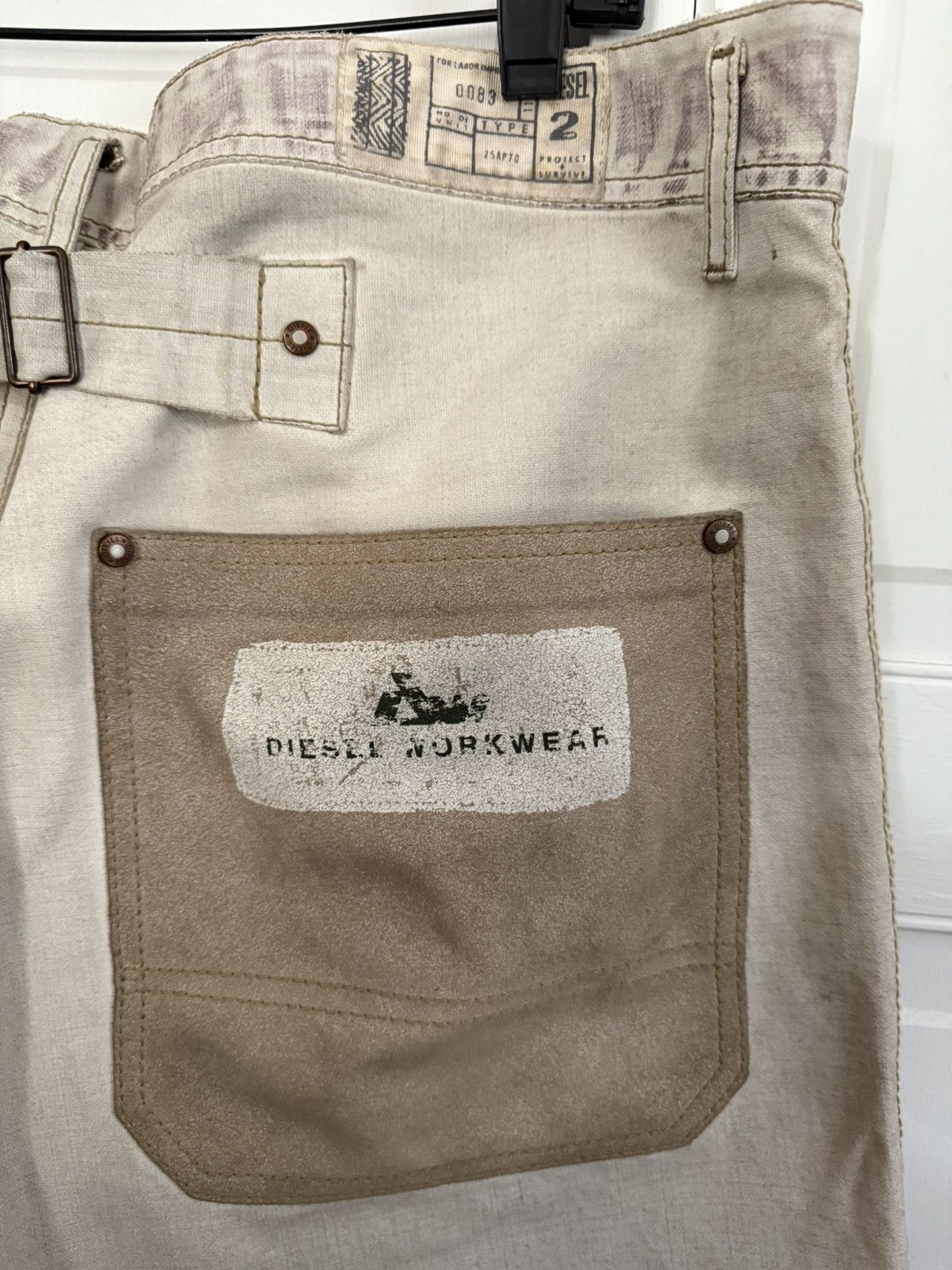 Diesel Diesel D4D-5 Waxed Canvas Double Knee Pants Size US 36 / EU 52 - 6 Thumbnail