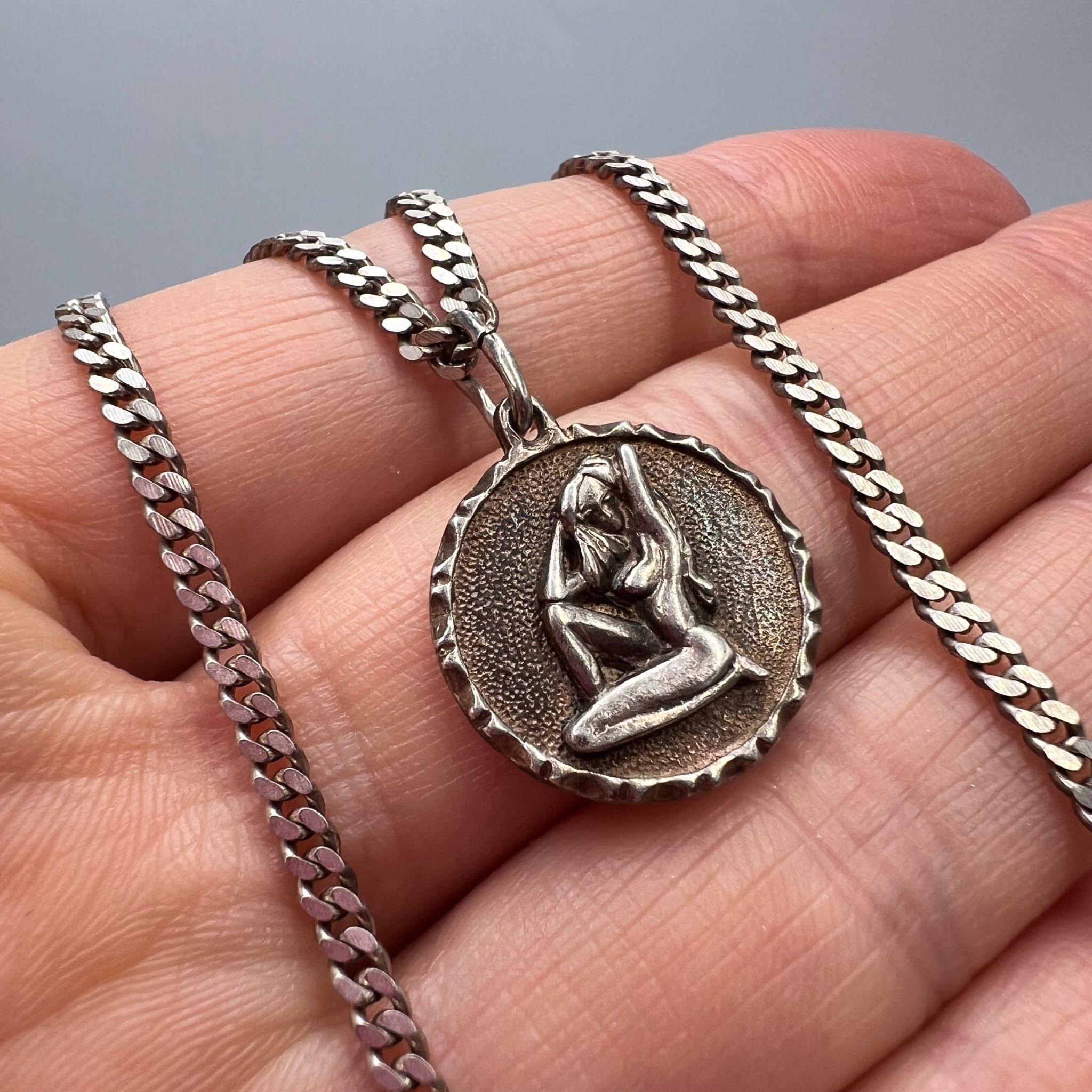 Sterling Silver Vintage Solid 925 Sterling Silver Necklace Pendant 9.52g Size ONE SIZE - 1 Thumbnail