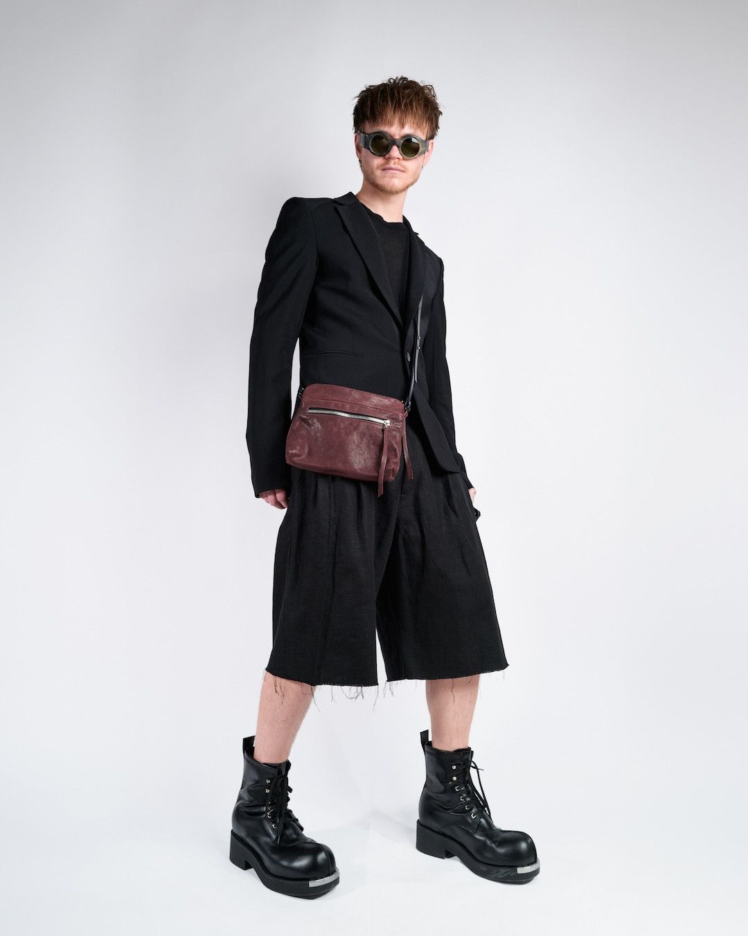 Guidi x Individual Designer Bordeaux Drevana Mini Bag in Red, Men's