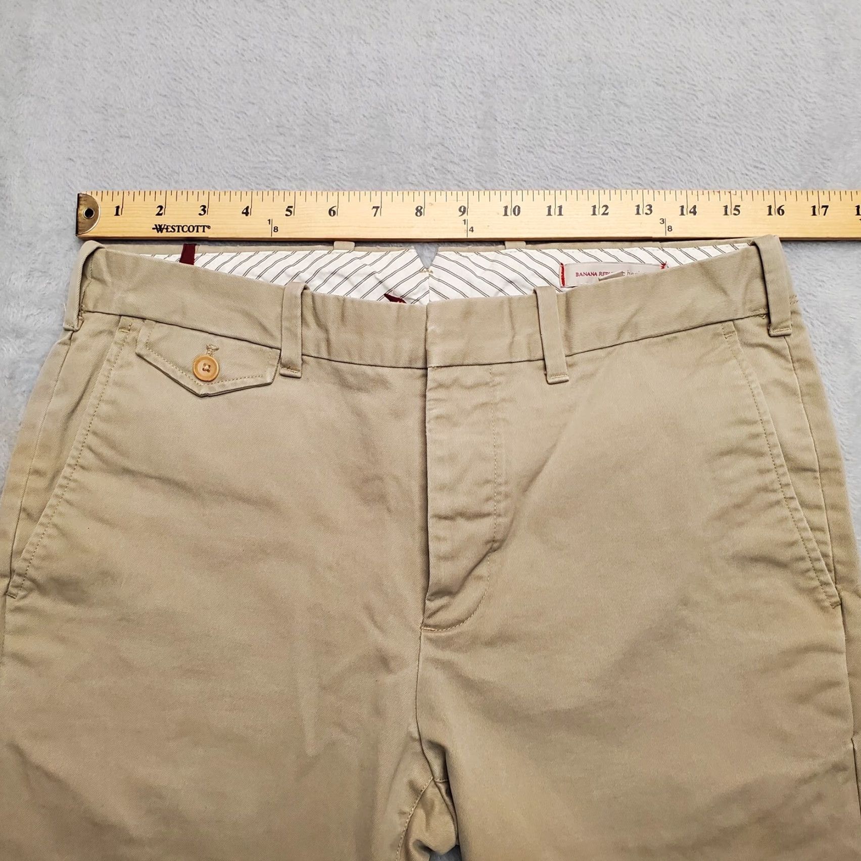 Banana Republic Banana Republic Pants Womens 31x32 Khaki Flat Front Button Fly Chino 100% Cotton Beige Twill Pockets Jeans? Size 24" / US 00 / IT 34 - 7 Thumbnail