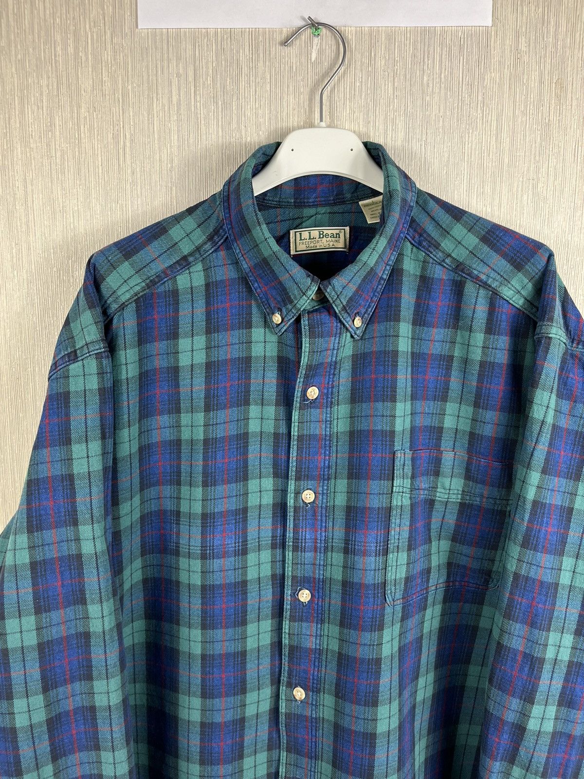 Flannel × L.L. Bean Vintage LL Bean plaid tartan flannel shirt USA with pocket Size US L / EU 52-54 / 3 - 3 Thumbnail