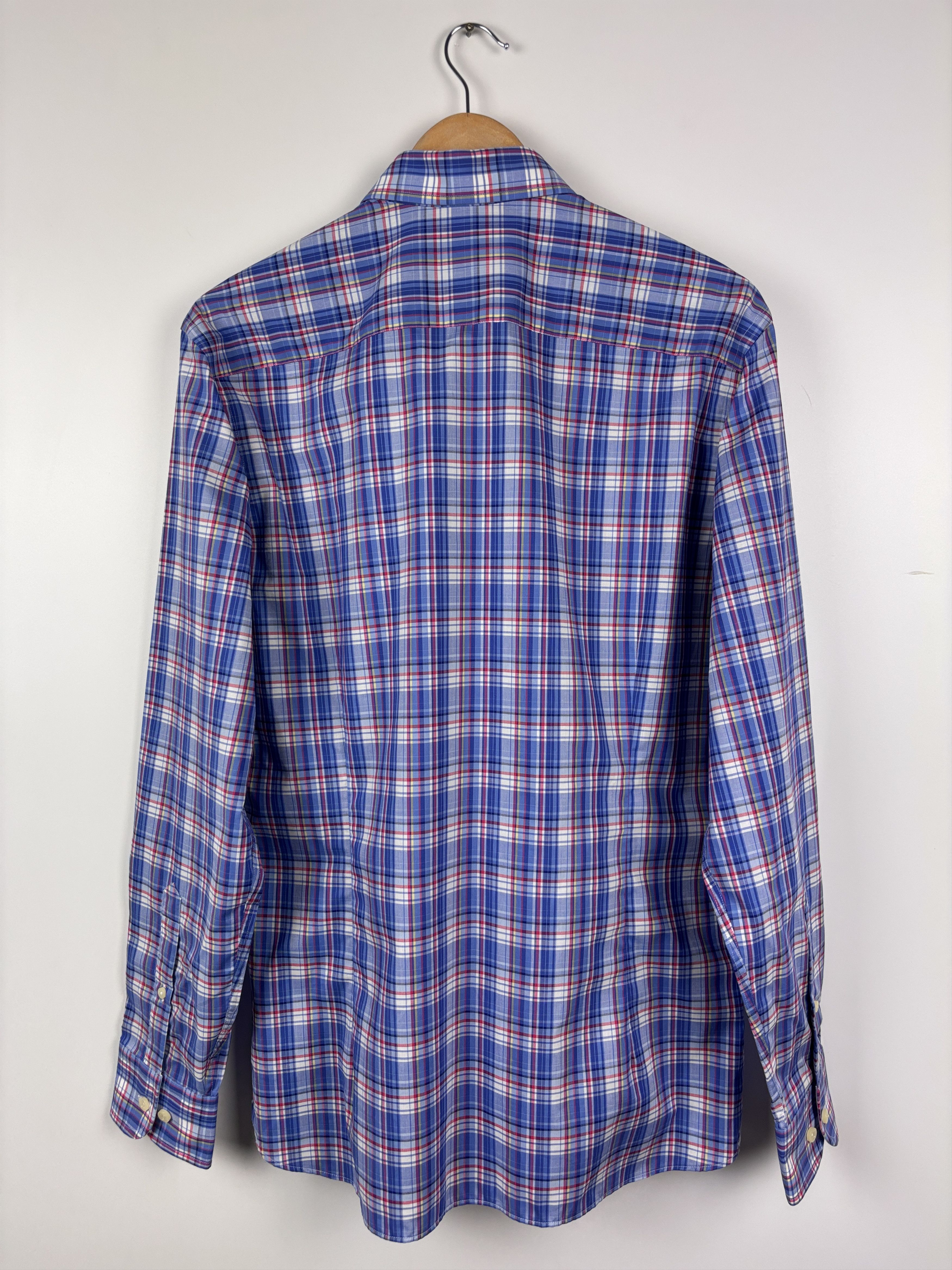 Hackett Hackett London Thomas Mason Button Down Check Shirt Slim Fit Size US L / EU 52-54 / 3 - 4 Thumbnail