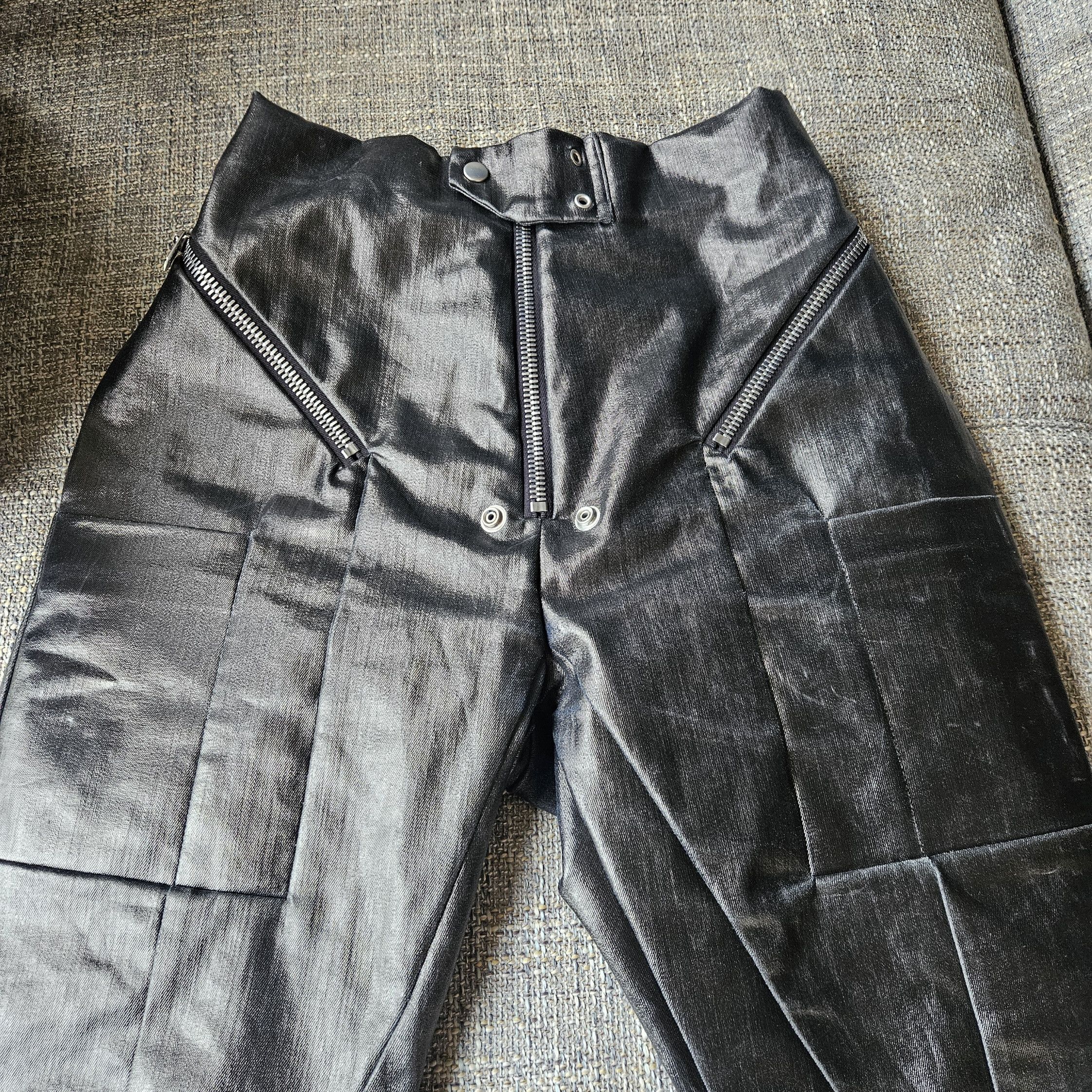 Rick Owens EDFU 23 Strobe Cargos waxed coated zippered pant Size US 32 / EU 48 - 2 Thumbnail