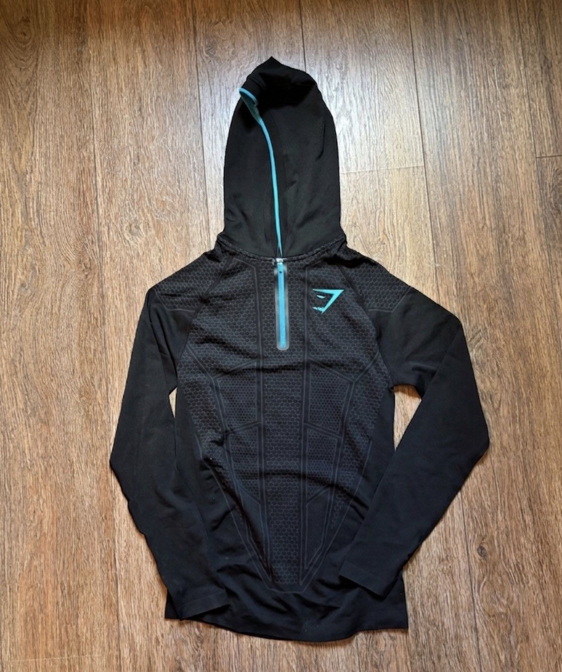 Gymshark Gymshark Onyx V3 Compression Hoodie Black Onyx ✓DAVID