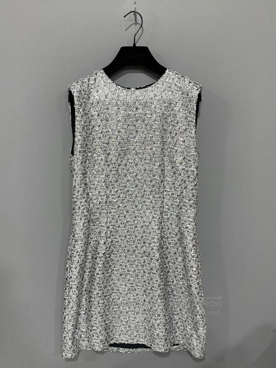 Gucci Gucci Silver Shimmer Sleeveless Dress. Size M / US 6-8 / IT 42-44 - 1 Thumbnail