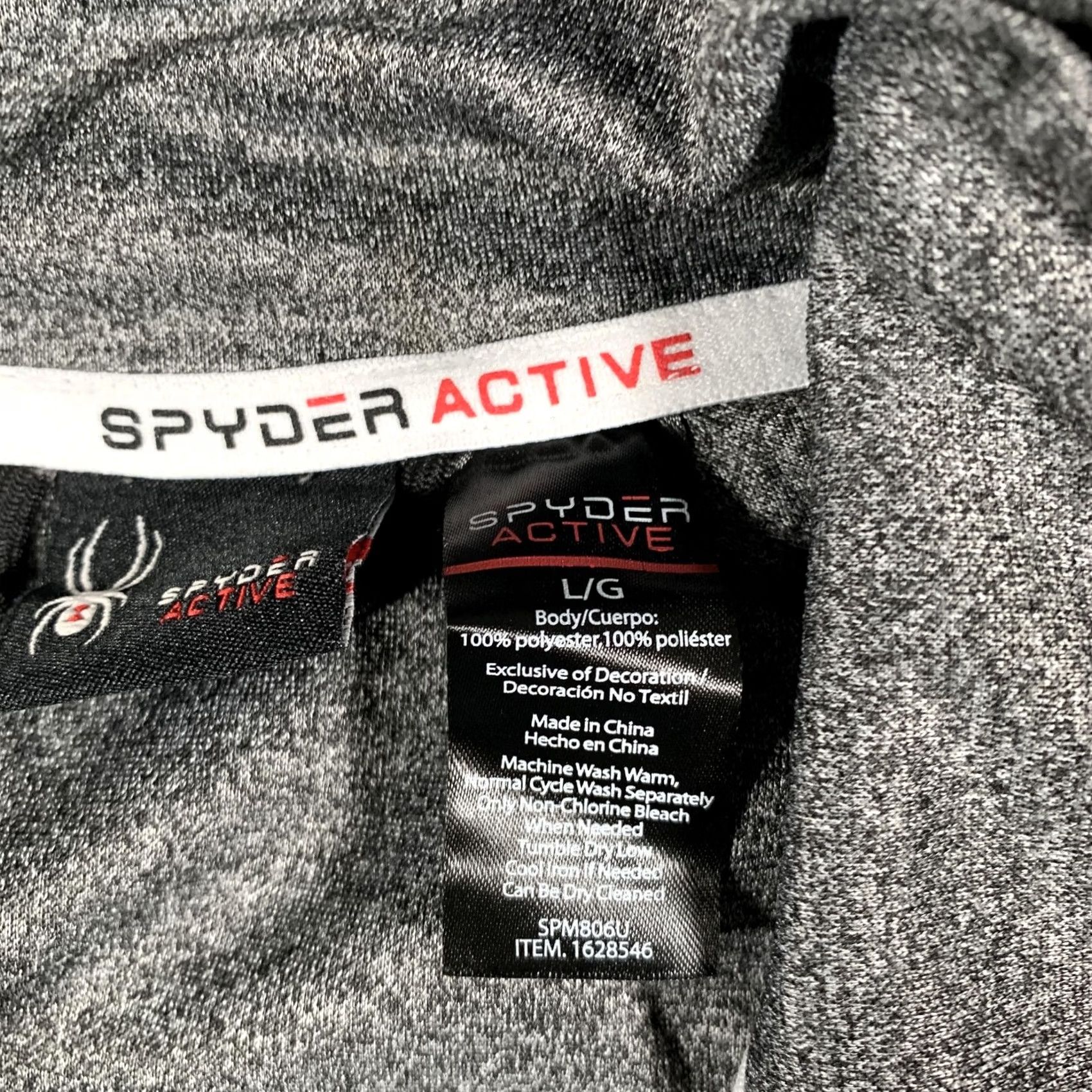 Spyder Spyder Active Jacket Mens Large Gray Full Zip Performance Fleece Pockets Size US L / EU 52-54 / 3 - 7 Thumbnail
