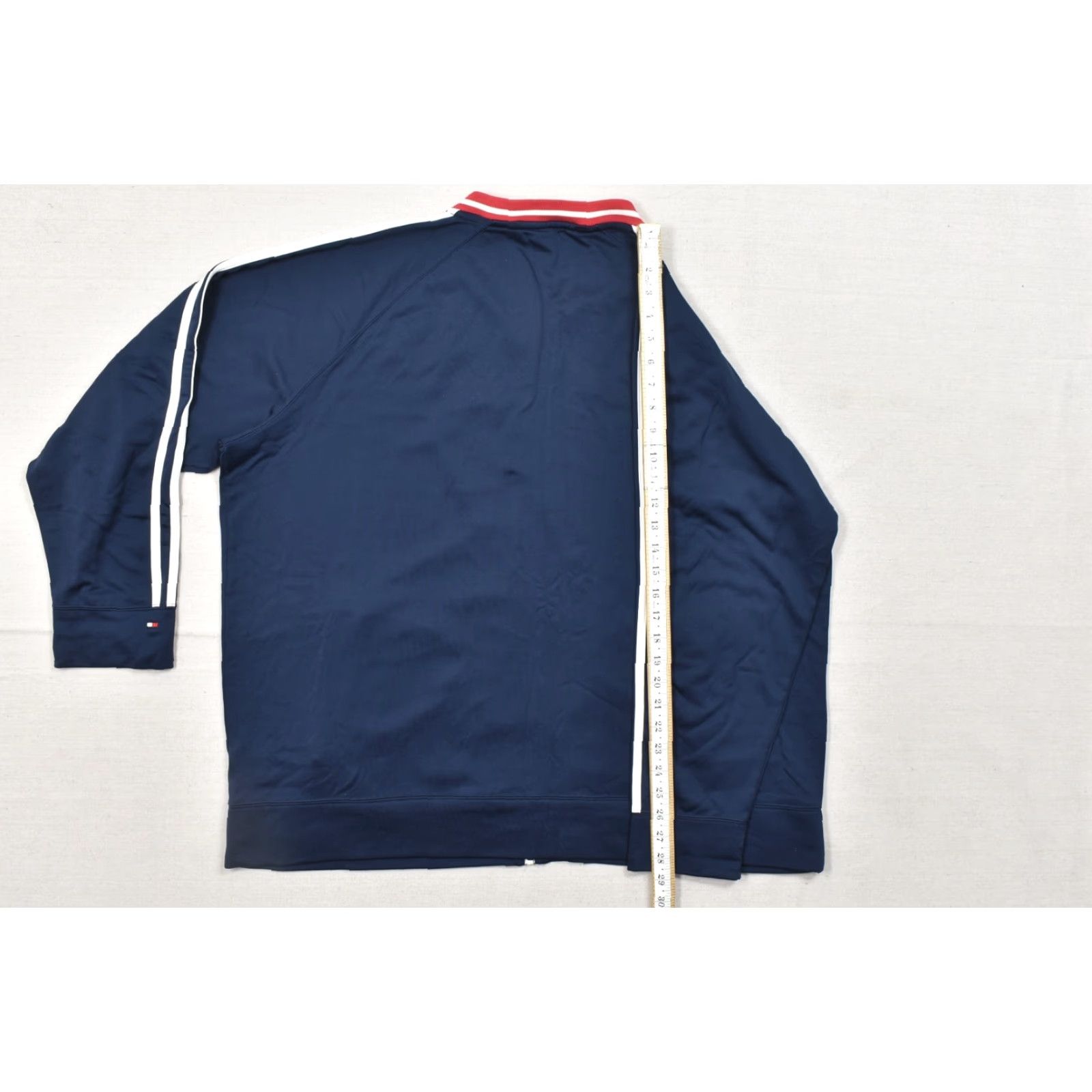 Tommy Hilfiger Tommy Hilfiger Woman 2X Navy Blue Full Zip Track Jacket White Stripe Red Casual Jacket Womens Size 2X Full Zip Tommy Hilfiger Jacket Size XXL / US 16-18 / IT 52-54 - 5 Thumbnail