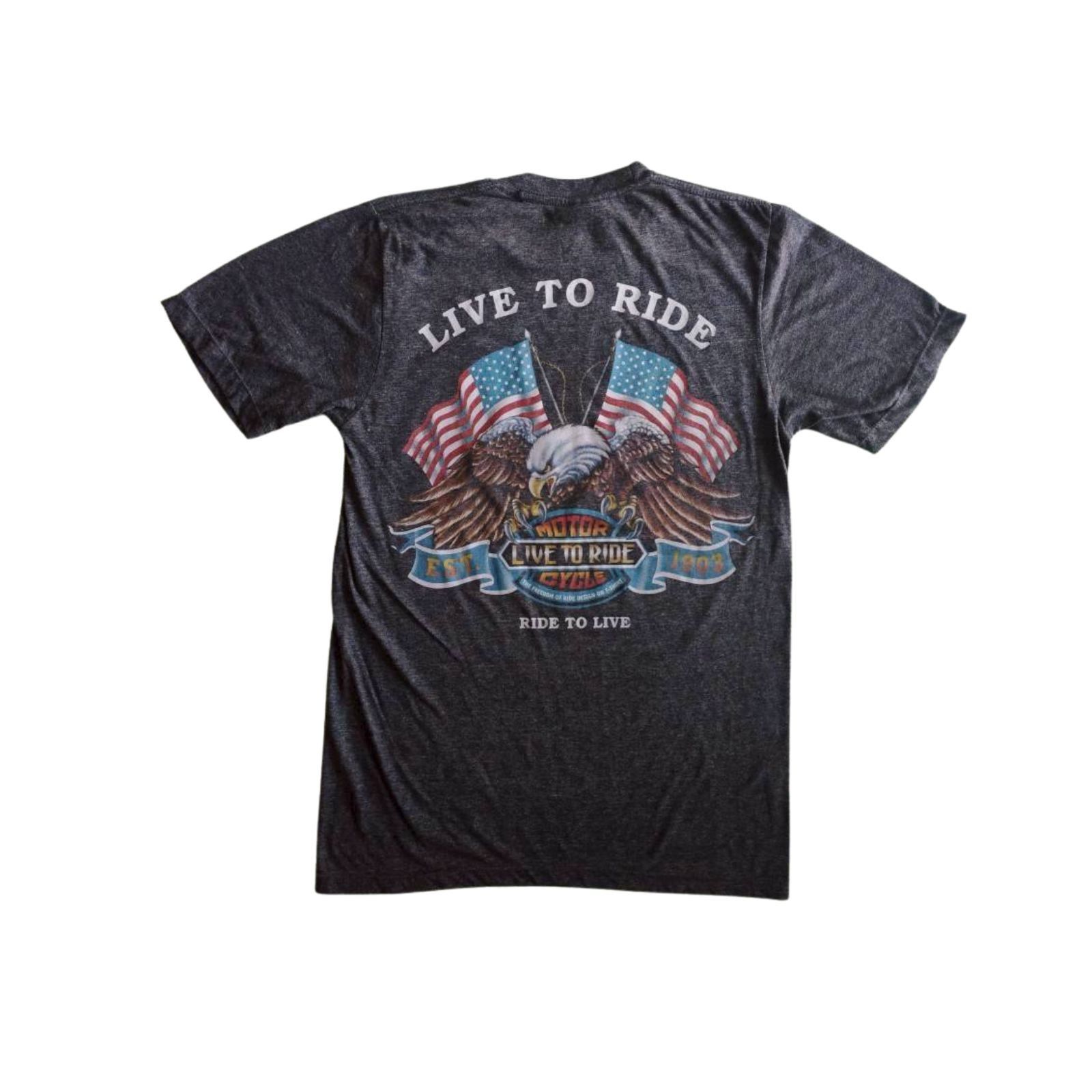 Other 00s 3d emblem pattern retro shirt live to ride eagle 16/25.7 Size US XS / EU 42 / 0 - 2 Thumbnail