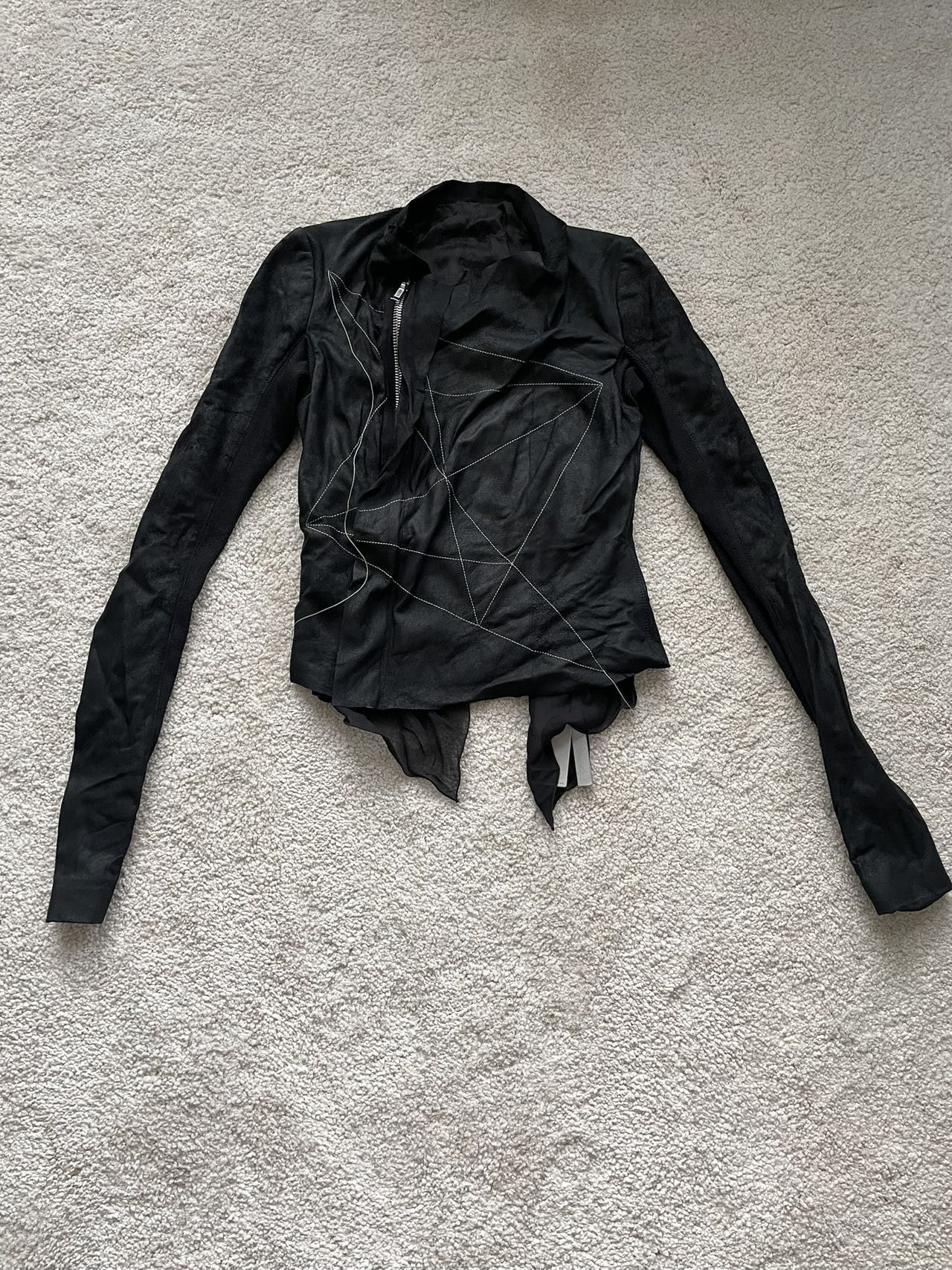 Rick Owens Rare Rick Owens Geometry Graphics Lamb Jacket Size S / US 4 / IT 40 - 1 Thumbnail