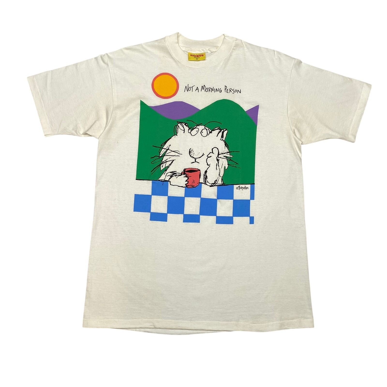 Vintage Vintage 90s Sandra Boynton Not A Morning Person Shirt XL Size US XL / EU 56 / 4 - 1 Thumbnail