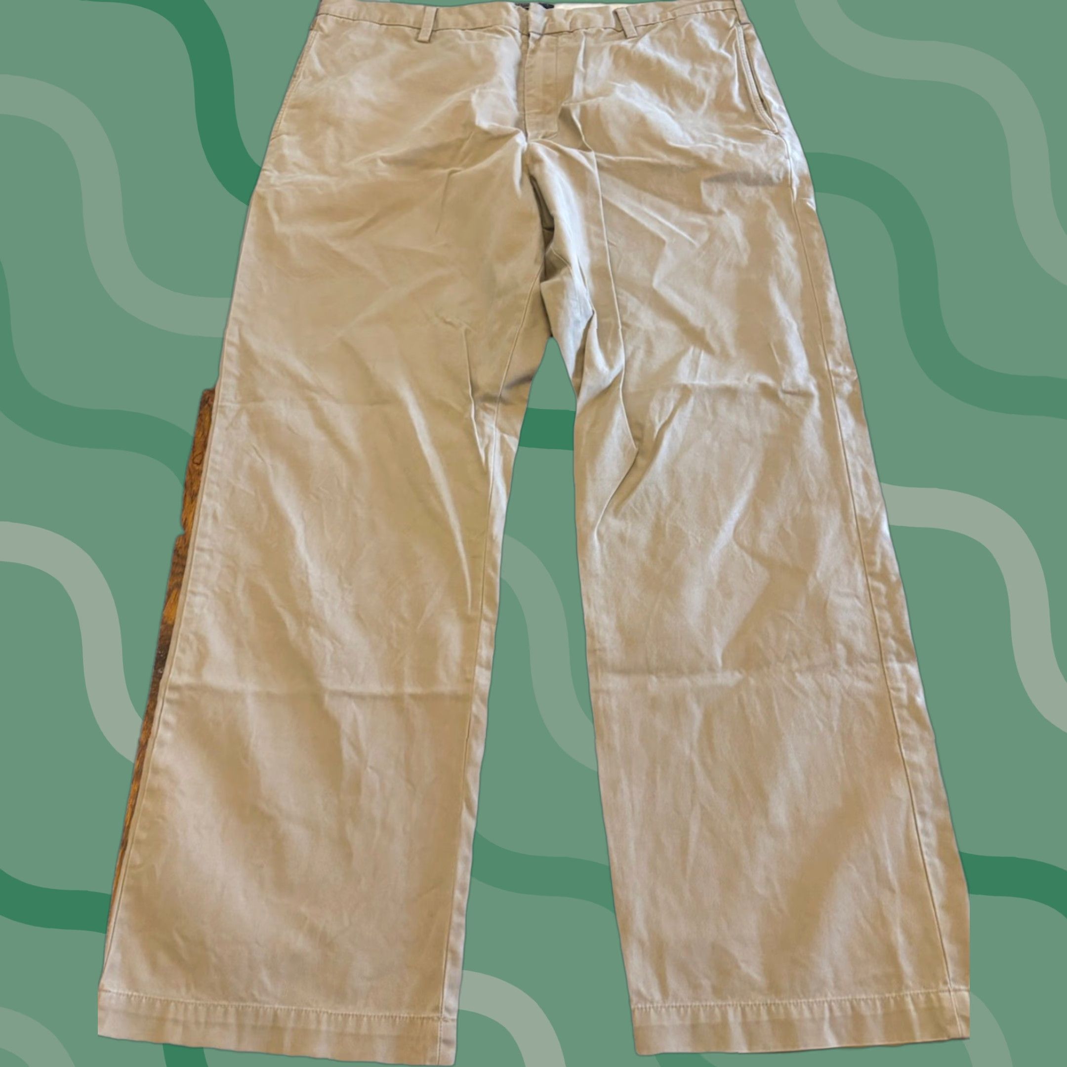 Banana Republic Banana Republic Gavin Chino Pants Flat Front Washed Brown 38X32 Size US 38 / EU 54 - 1 Thumbnail