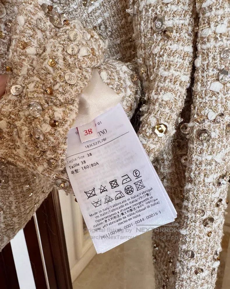 Valentino Valentino Gold sequin tweed coat Size M / US 6-8 / IT 42-44 - 4 Thumbnail