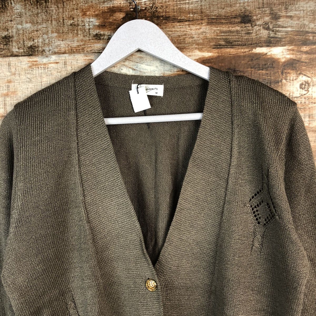 Japanese Brand DL Vinidia Dark Brown Cardigan Knitwear #C490 Size M / US 6-8 / IT 42-44 - 4 Thumbnail