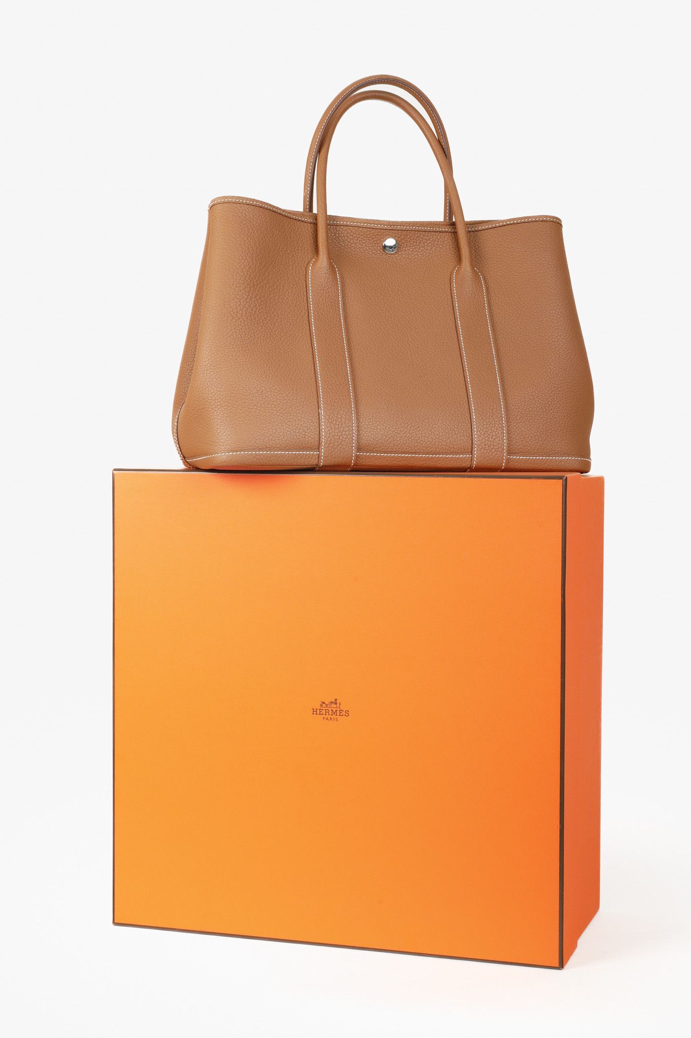 Hermes Hermes Gold Negonda Garden Party 36 Brown Leather Tote Size ONE SIZE - 14 Thumbnail