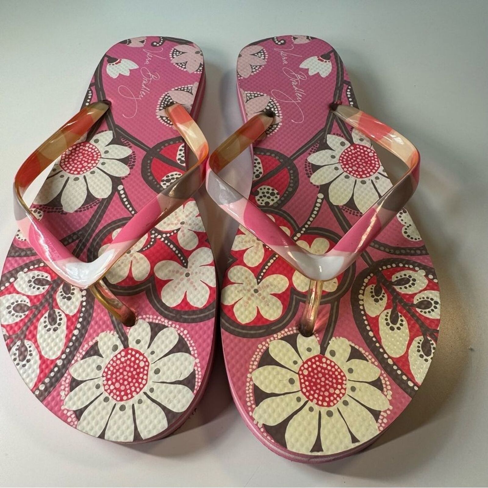 Vera Bradley Vera Bradley Floral Flip Flops Size 7/8 Size US 7 / IT 37 - 3 Thumbnail