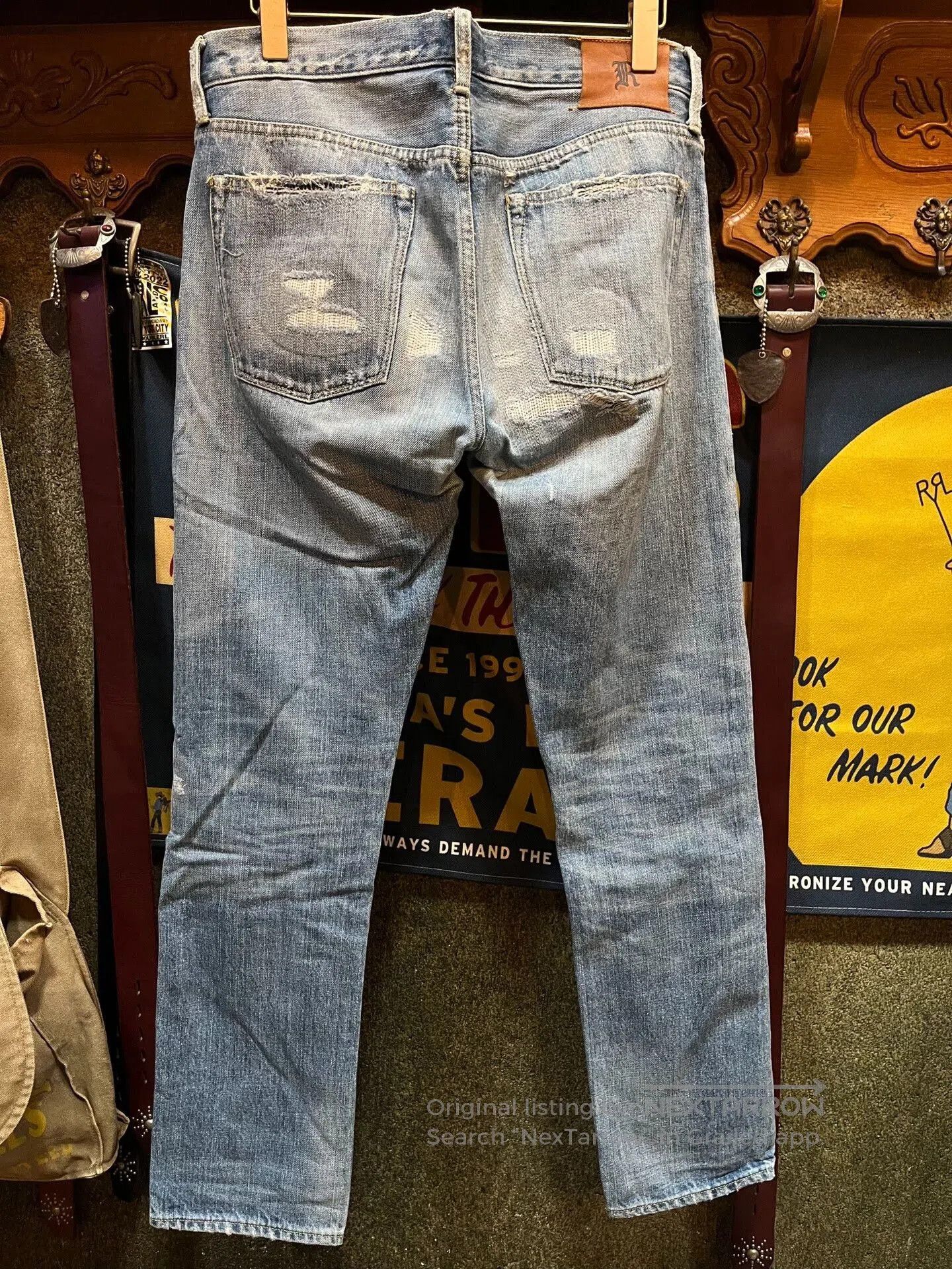 RRL Ralph Lauren rrl patchwork distressed denim jeans. Size US 32 / EU 48 - 2 Thumbnail