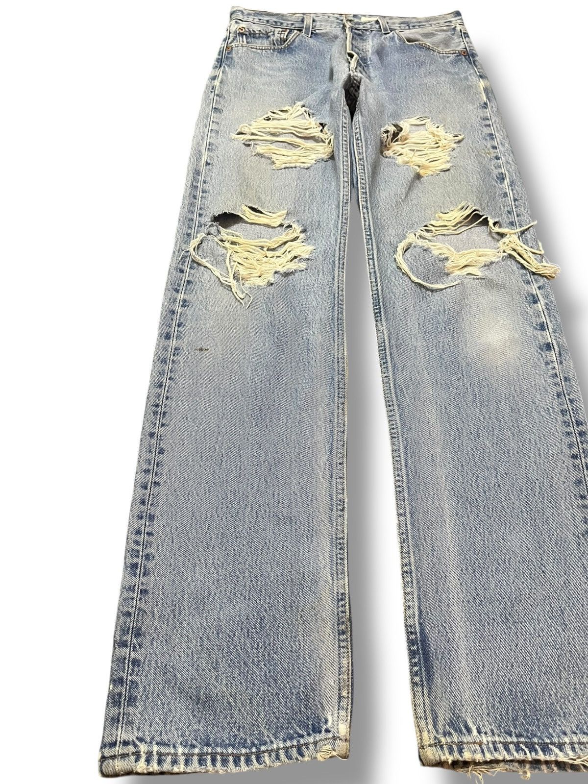 Levi's Vintage Clothing Vintage Levi’s 501xx Ripped Faded Distressed Denim Size US 31 - 3 Thumbnail