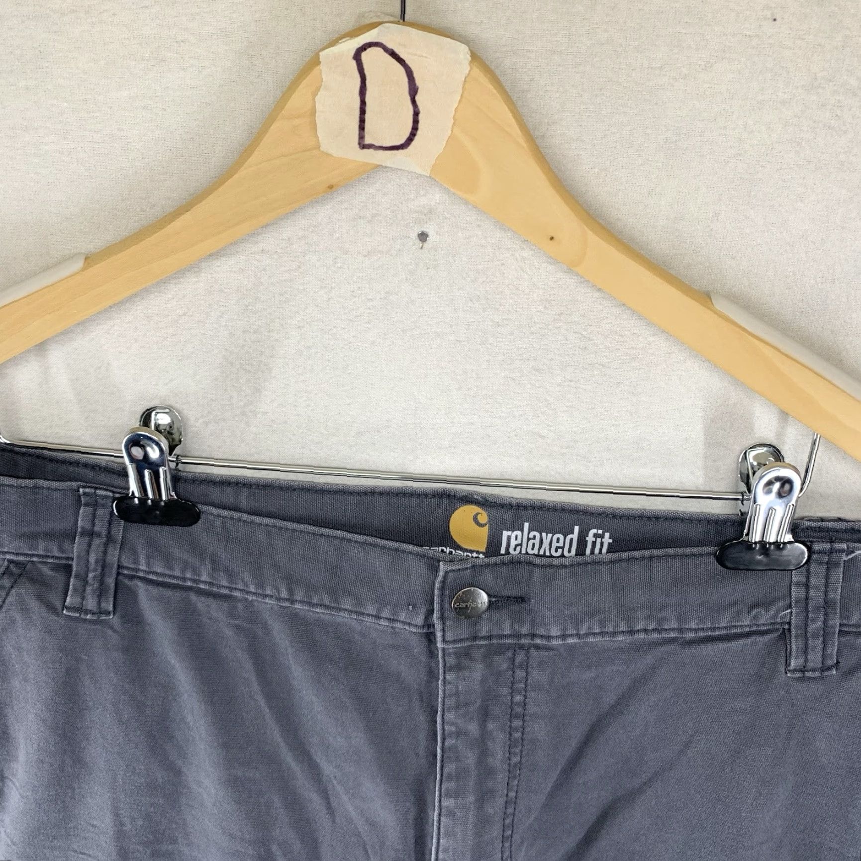 Carhartt VINTAGE Carhartt Work Pants Men 42W x 30in Gray Utility Carpenter Rigid Flex Workwear Size US 42 / EU 58 - 5 Thumbnail
