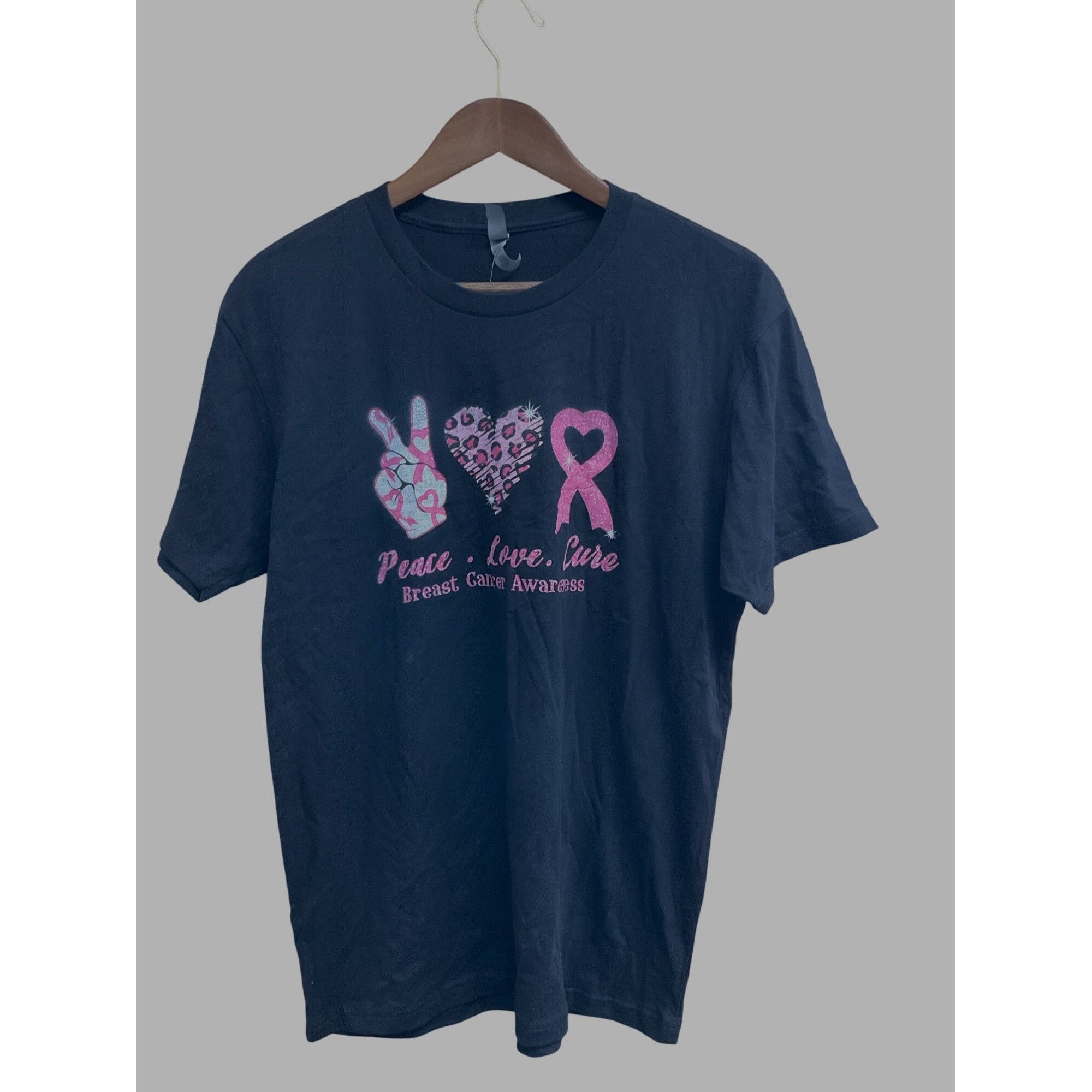 Other Squishy Faces - Peace Love Cure Breast Cancer Awareness M Size M / US 6-8 / IT 42-44 - 1 Thumbnail