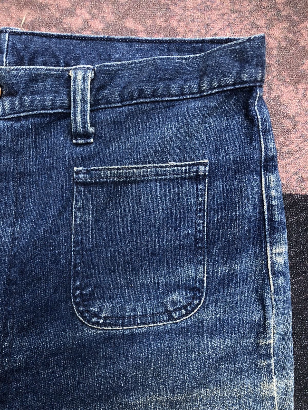 If Six Was Nine Vintage Japanese 80s Big John Bush Flared Jeans Size US 33 - 4 Thumbnail