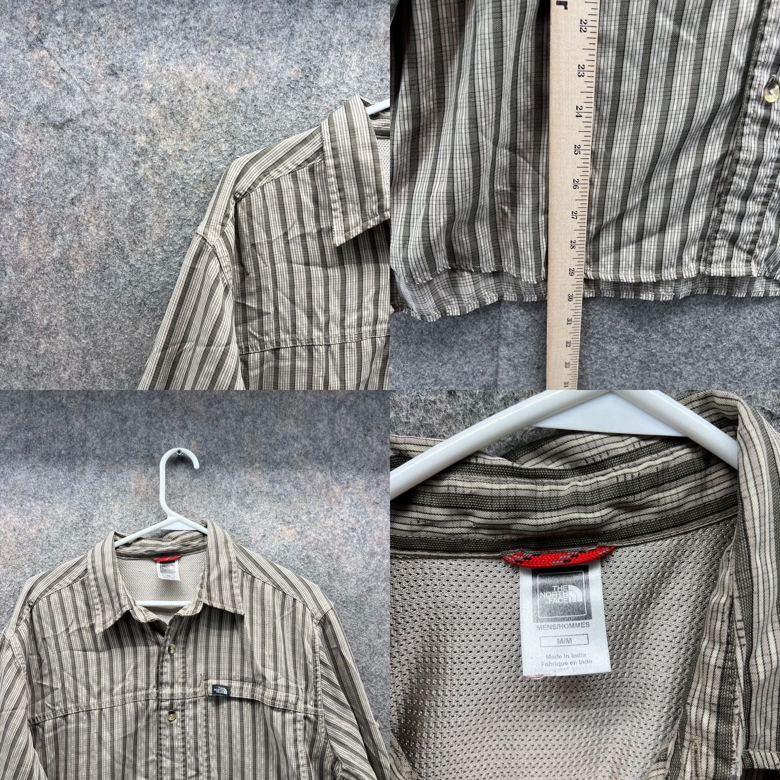 The North Face The North Face Shirt Men M Khaki Button-Down Striped Outdoors Camp Hiking Casual Size US M / EU 48-50 / 2 - 8 Thumbnail