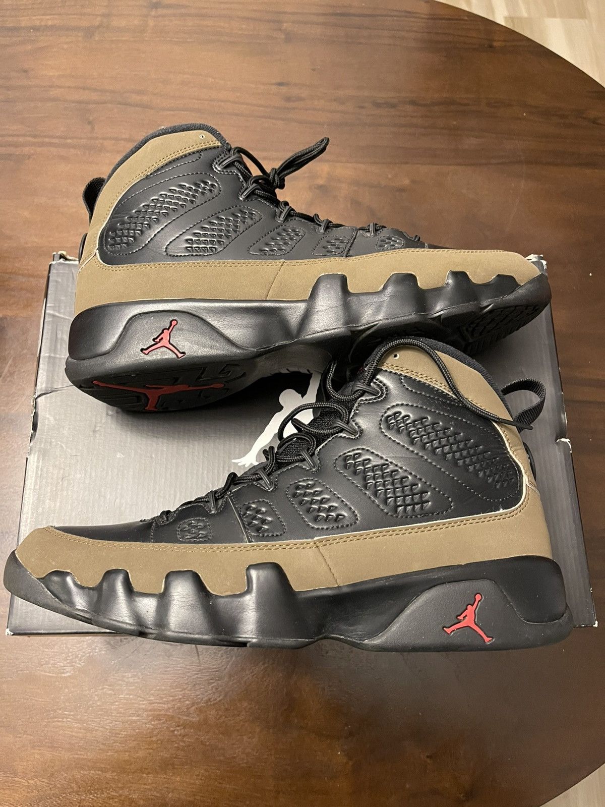 Jordan Brand Jordan 9 Retro 2012 “Black/Varsity Light Olive” Size 10.5 Size US 10.5 / EU 43-44 - 1 Thumbnail