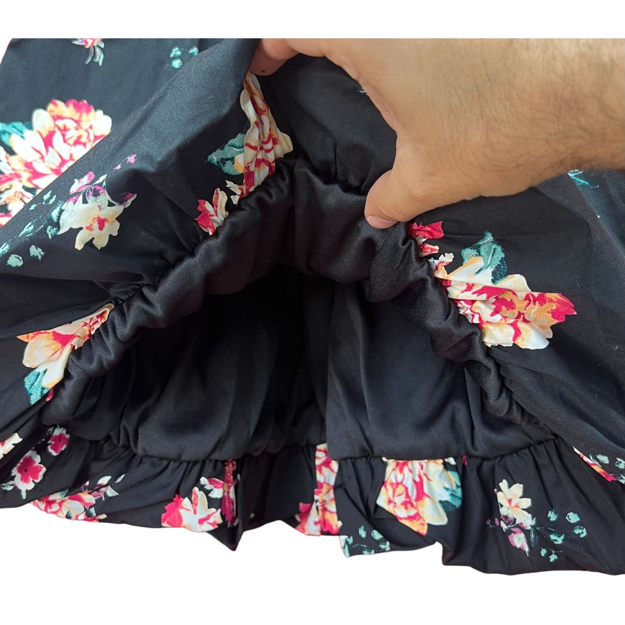 rue21 Rue 21 - Women's Floral Mini Dress - Black - Extra Small Size XS / US 0-2 / IT 36-38 - 14 Thumbnail