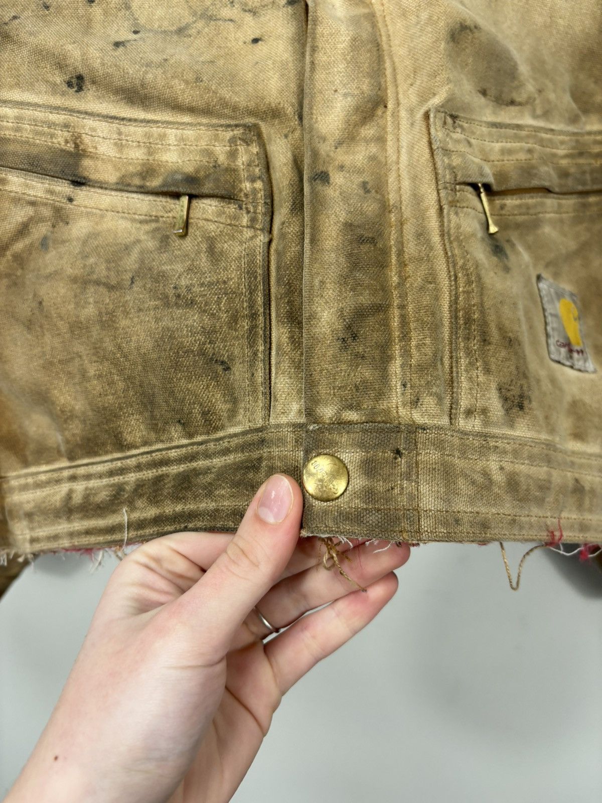 Carhartt Vintage Carhartt Hype Faded Distressed Boxy Cropped Jacket Size US L / EU 52-54 / 3 - 10 Thumbnail