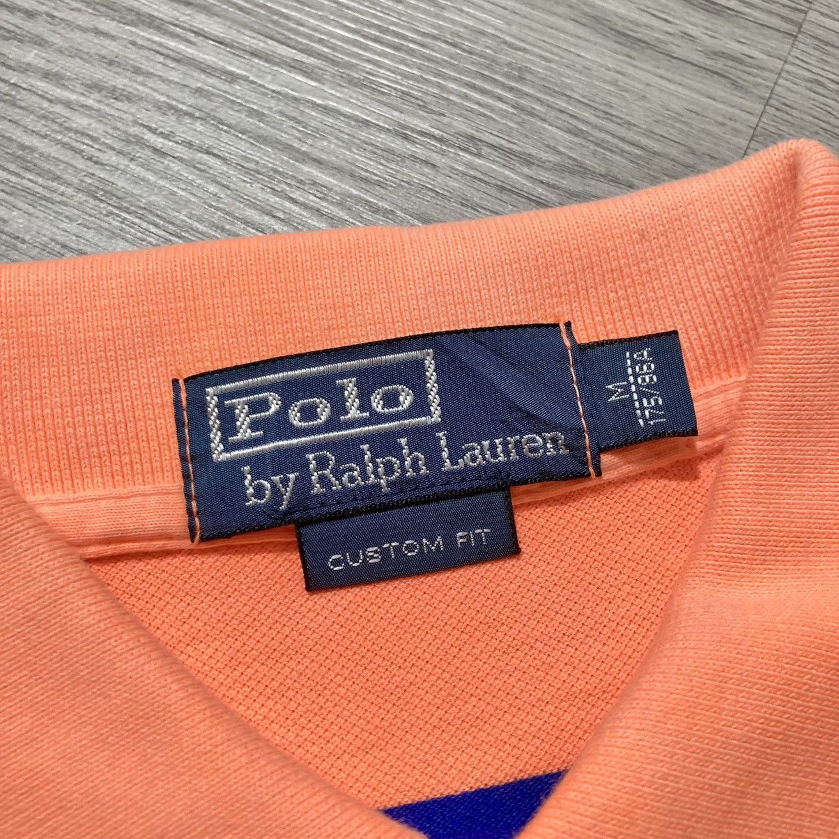 Polo Ralph Lauren Vintage Polo Ralph Lauren Big Patch Logo Striped Polo Tee Size US L / EU 52-54 / 3 - 15 Thumbnail