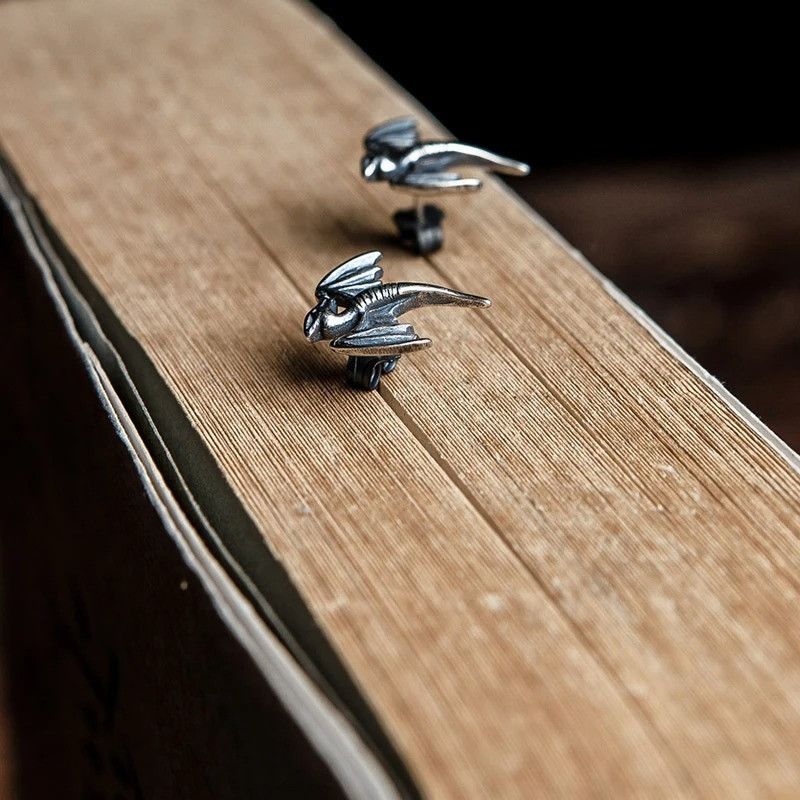 Jewelry Tiny Dinosaur Stud Earrings 925 Sterling Ear Charms Gift Size ONE SIZE - 4 Thumbnail