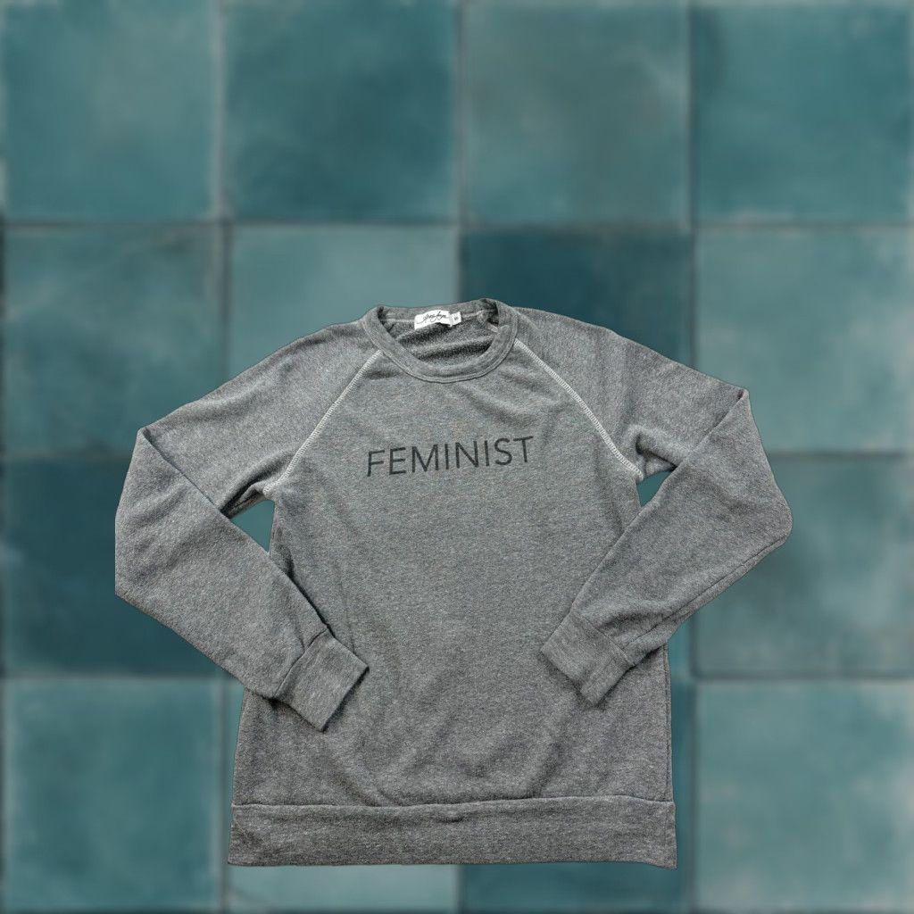 Vintage VINTAGE Anna Joyce Feminist Sweatshirt Women’s Small Gray Portland Oregon Rare Size S / US 4 / IT 40 - 1 Thumbnail