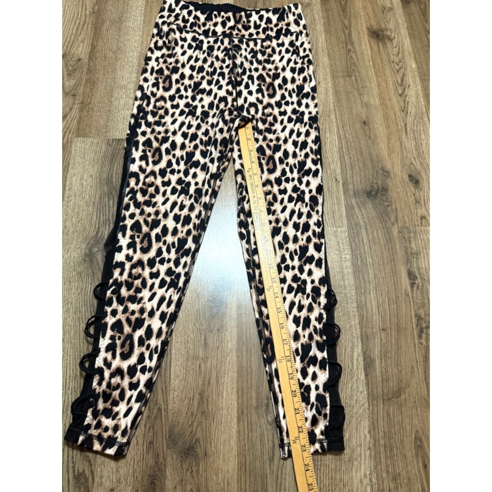 Victoria's Secret Victoria's Secret Pants Women's Size Small Black Brown Cheetah Print Leggings Size 28" / US 6 / IT 42 - 7 Thumbnail