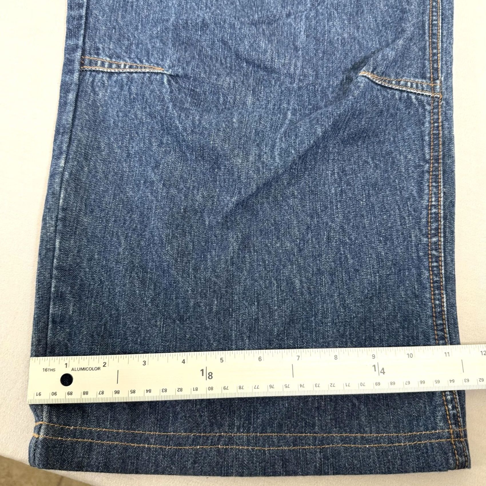 Calvin Klein VINTAGE Calvin Klein Mens XL Blue Denim Jeans Overalls Bib Carpenter Pants 90s Size US 36 / EU 52 - 7 Thumbnail