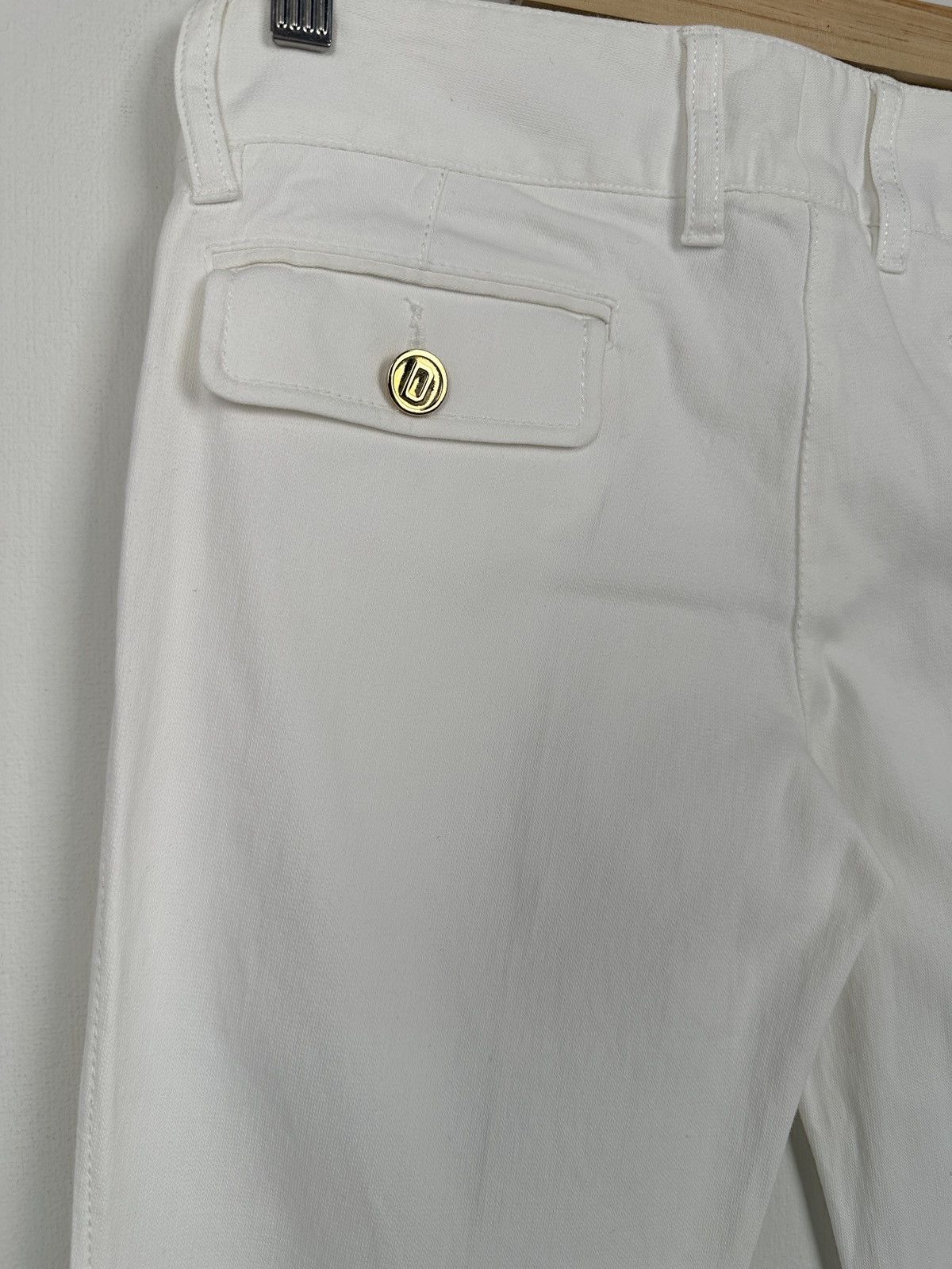 Dolce & Gabbana Y2K DOLCE & GABBANA Flared White Jeans Pants Gold Button Size 25" / US 0 / IT 36 - 8 Thumbnail