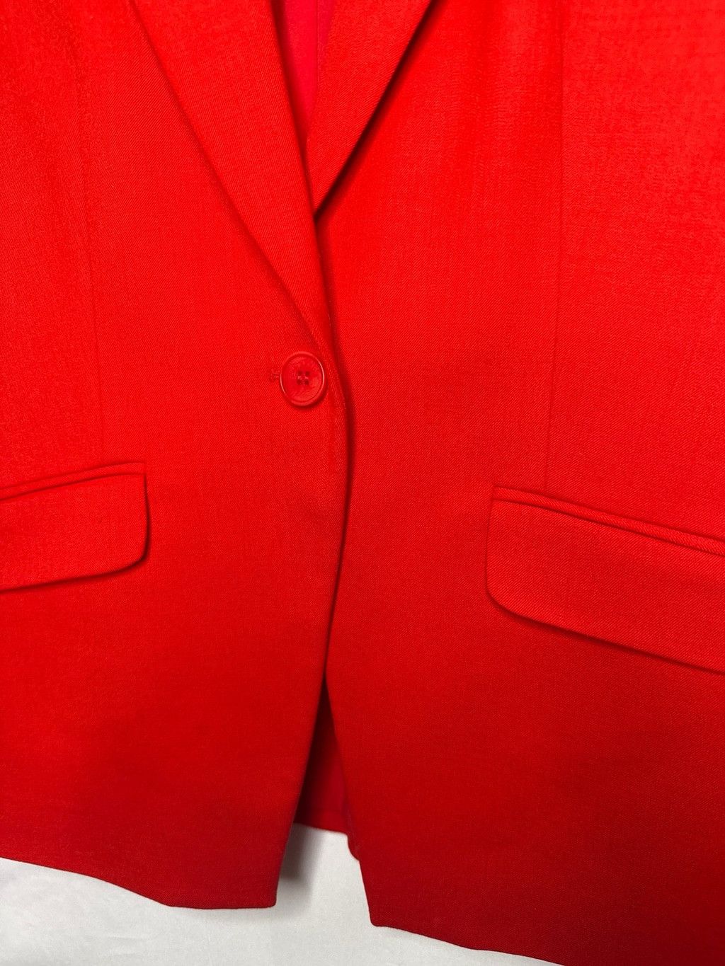 Theory NWOT Theory 94% WOOL red one button lapel blazer jacket sz 2 Size XS / US 0-2 / IT 36-38 - 3 Thumbnail