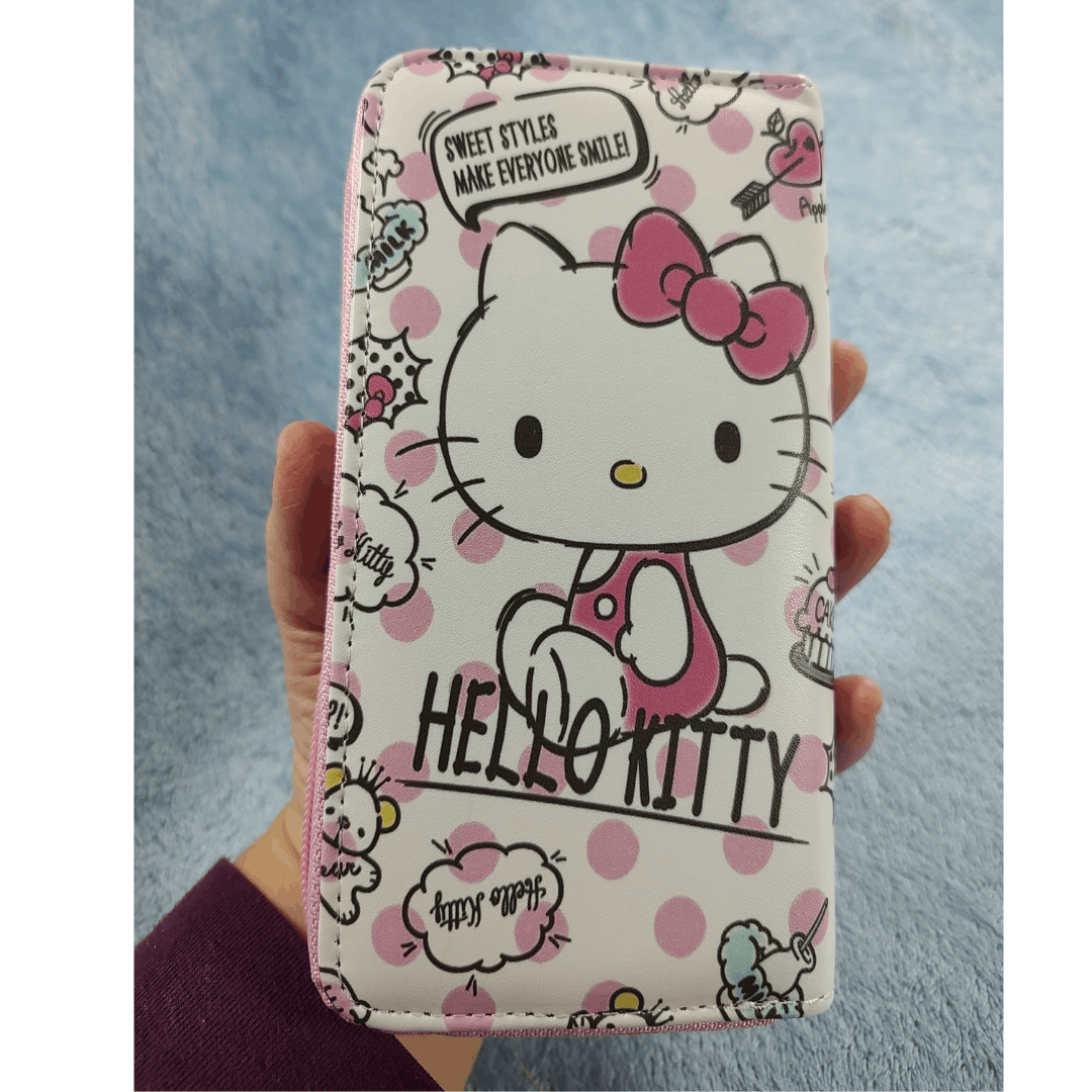 Japanese Brand Hello Kitty Wallet PU Leather Long Zipper, NEW Size ONE SIZE - 7 Thumbnail