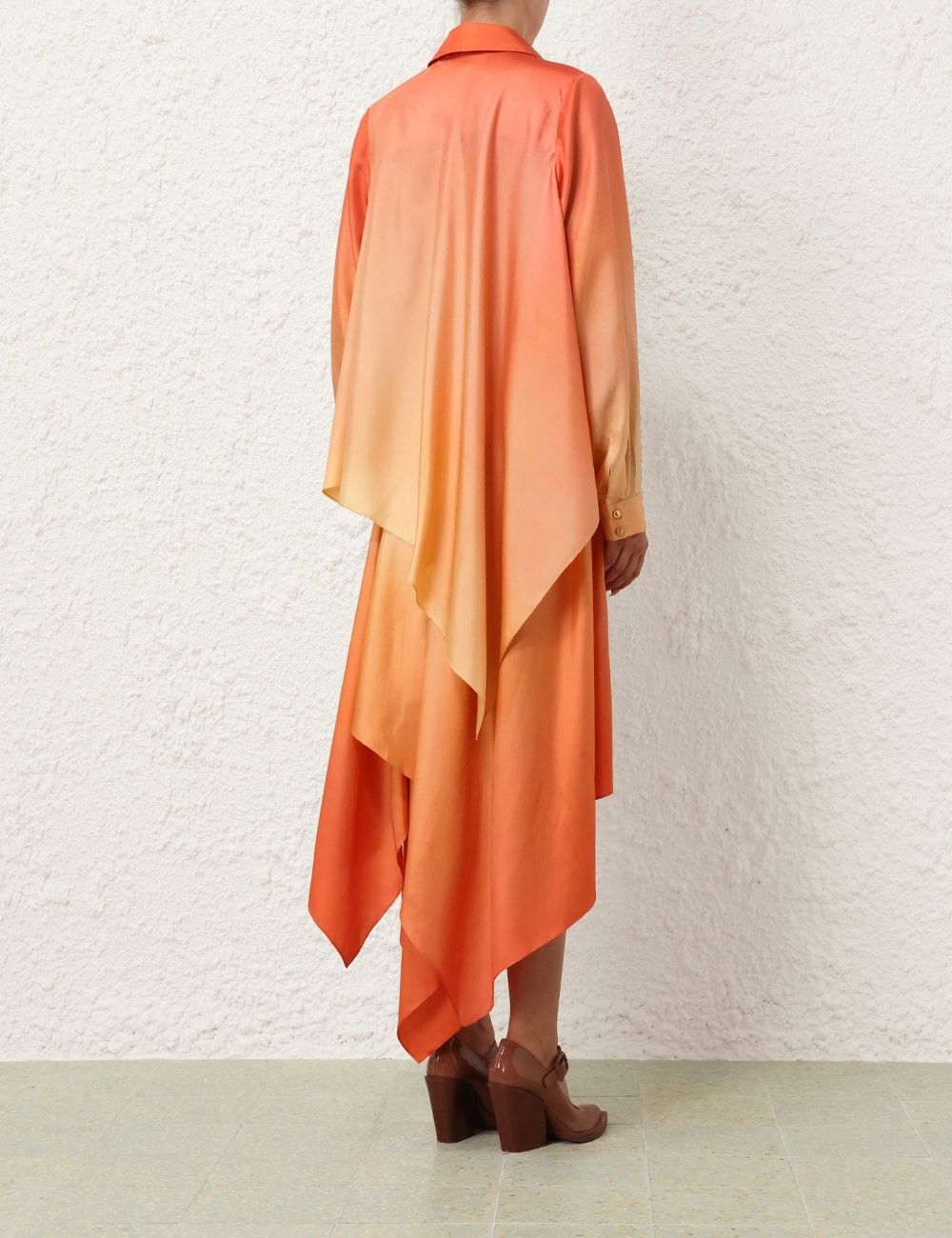 Zimmermann oc11z0525 Tranquillity Scarf Shirt in Orange Size XS / US 0-2 / IT 36-38 - 4 Thumbnail