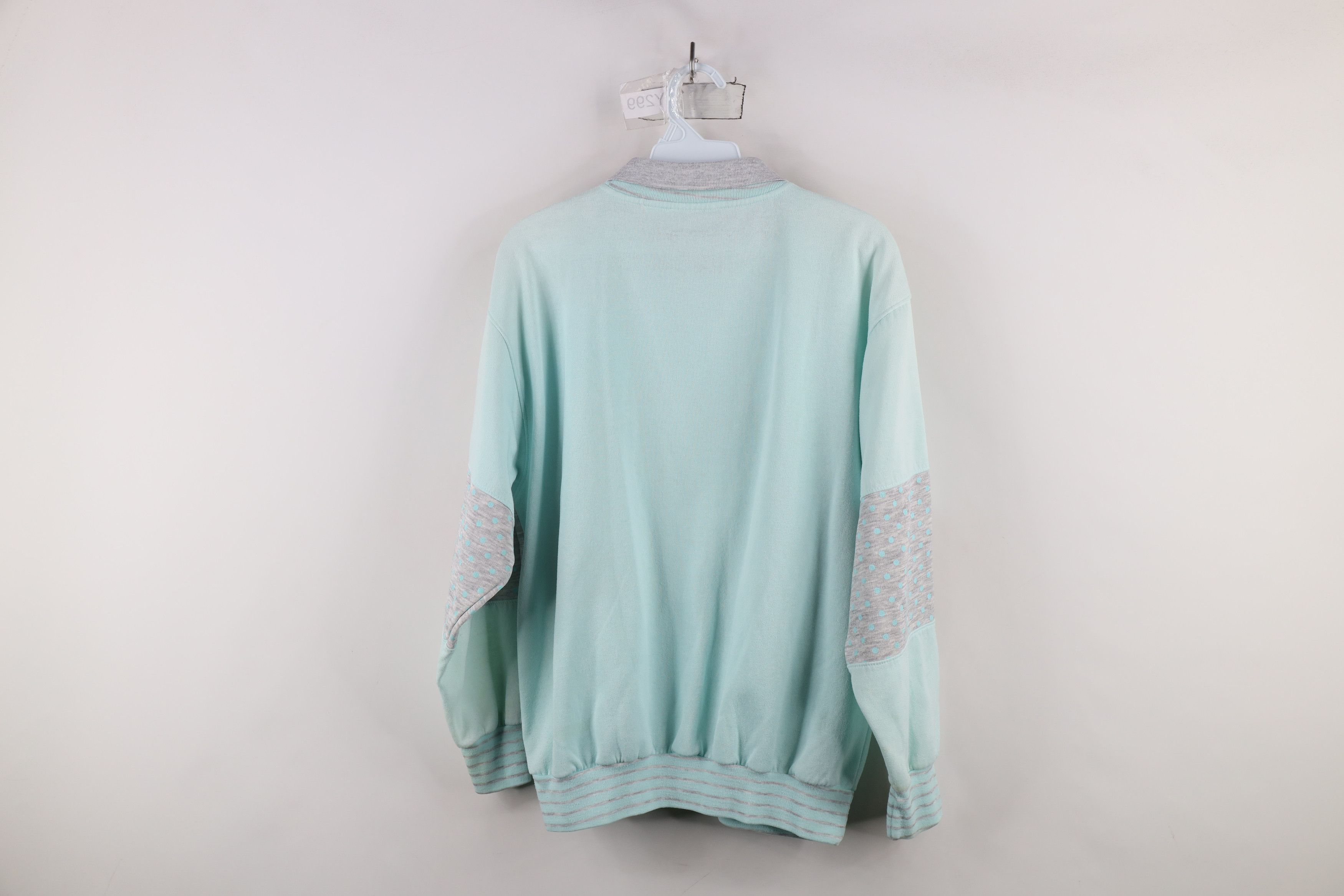 Vintage Vintage 90s Streetwear Block Polka Dot Collared Sweatshirt Size M / US 6-8 / IT 42-44 - 12 Thumbnail
