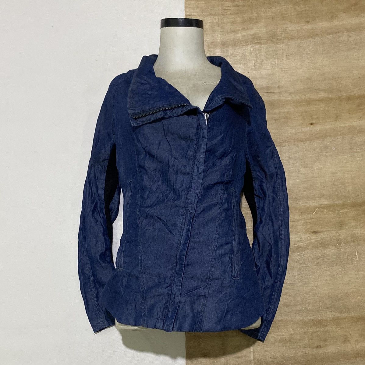 Helmut Lang Helmut lang silky denim moto jacket Size M / US 6-8 / IT 42-44 - 2 Thumbnail