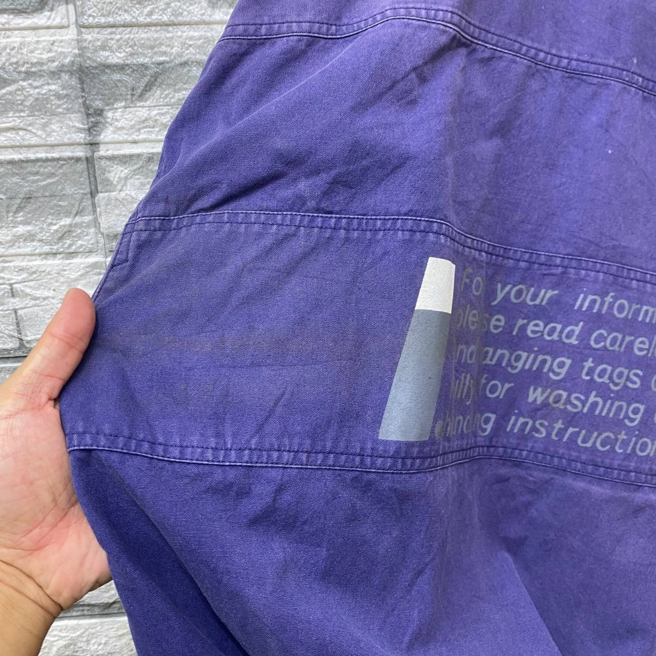 Issey Miyake WORN VINTAGE 80S ISSEY MIYAKE CARE INSTRUCTION FADED PURPLE Size US M / EU 48-50 / 2 - 7 Thumbnail