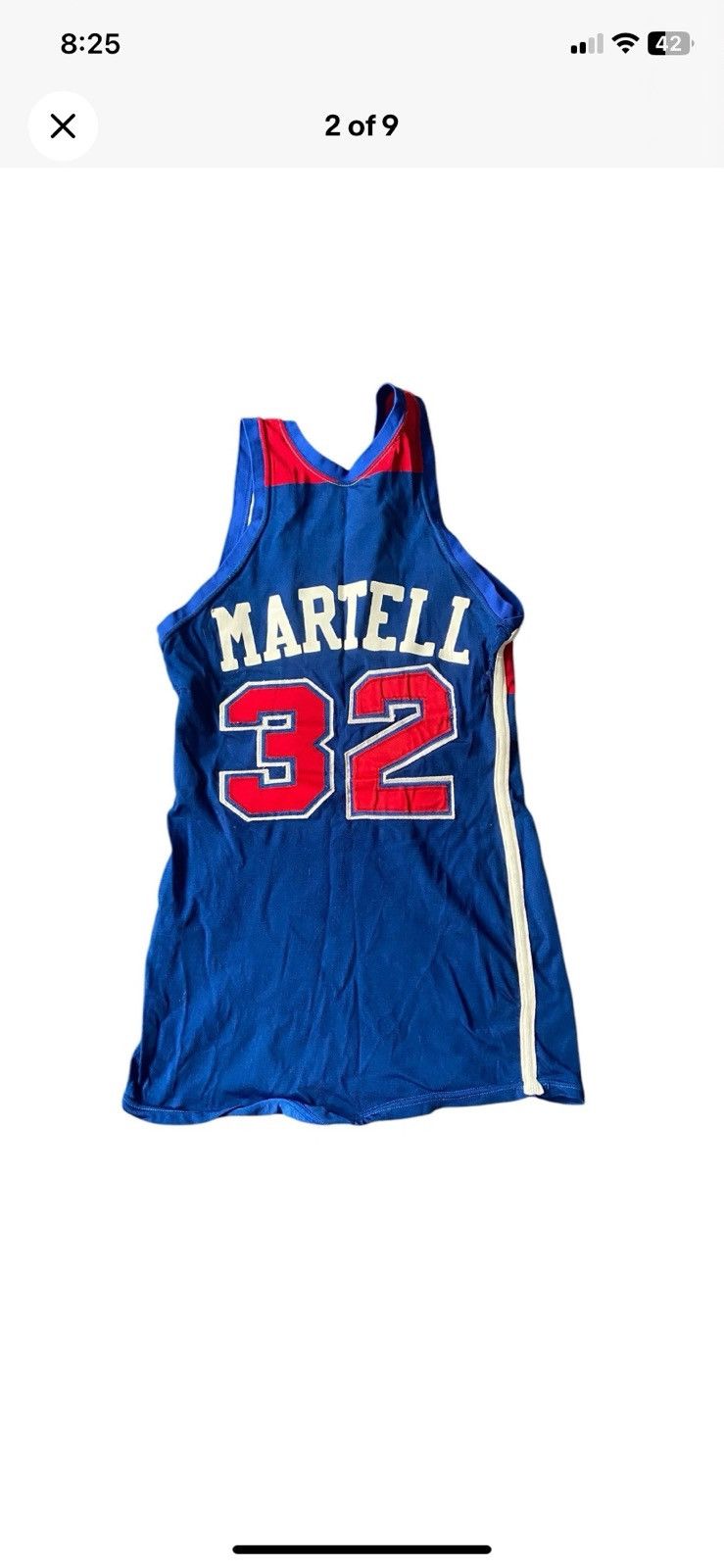 Wilson Washington Bullets Draft 1981 #32 Wilson Jersey tank top Size US L / EU 52-54 / 3 - 2 Thumbnail