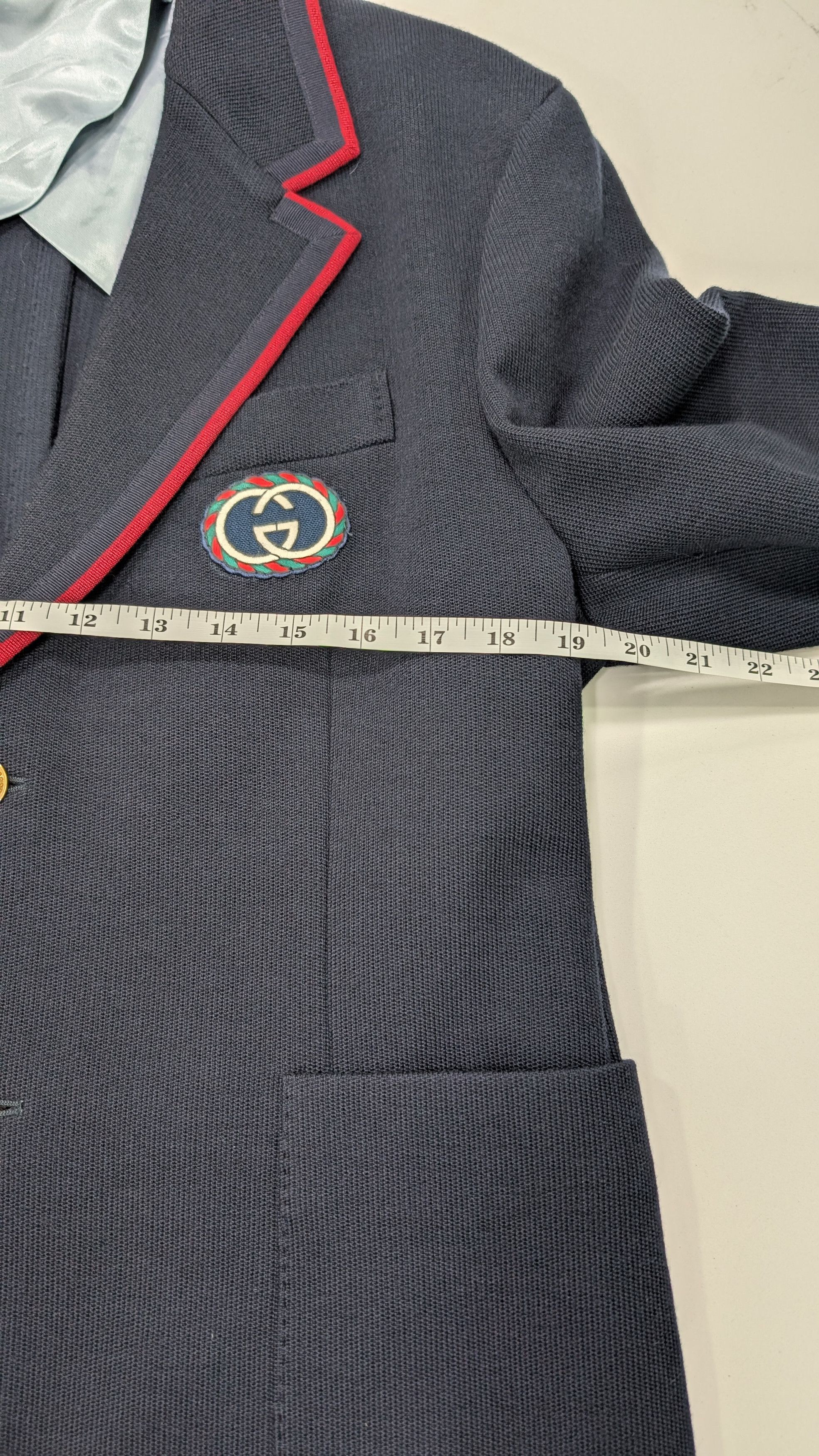 Gucci Gucci Fo Palma Blazer – Wool/Cotton Jersey – Size 50 Size 50R - 12 Thumbnail