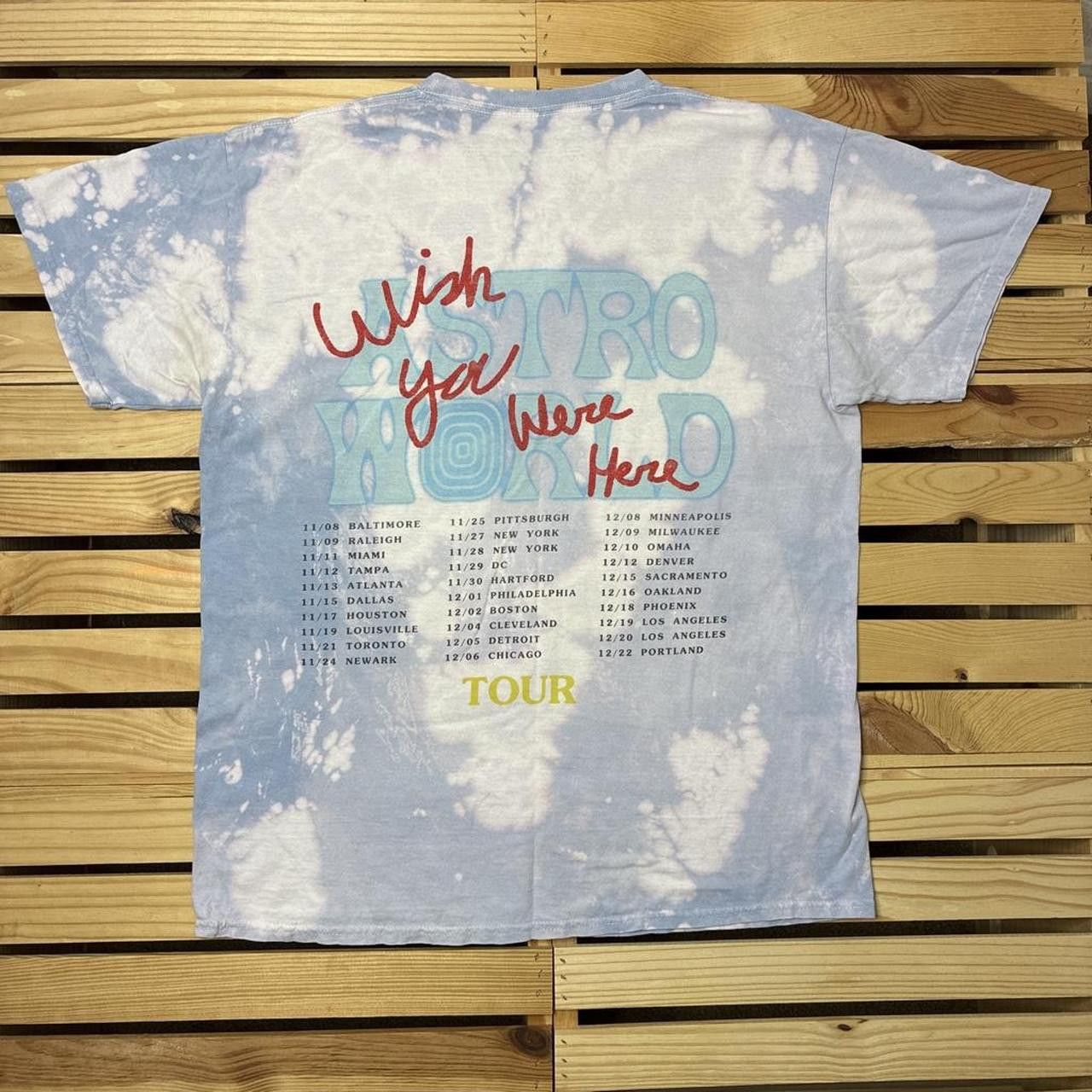 Travis Scott Astroworld Travis Scott Thrashed Rap Concert Tee Size ...