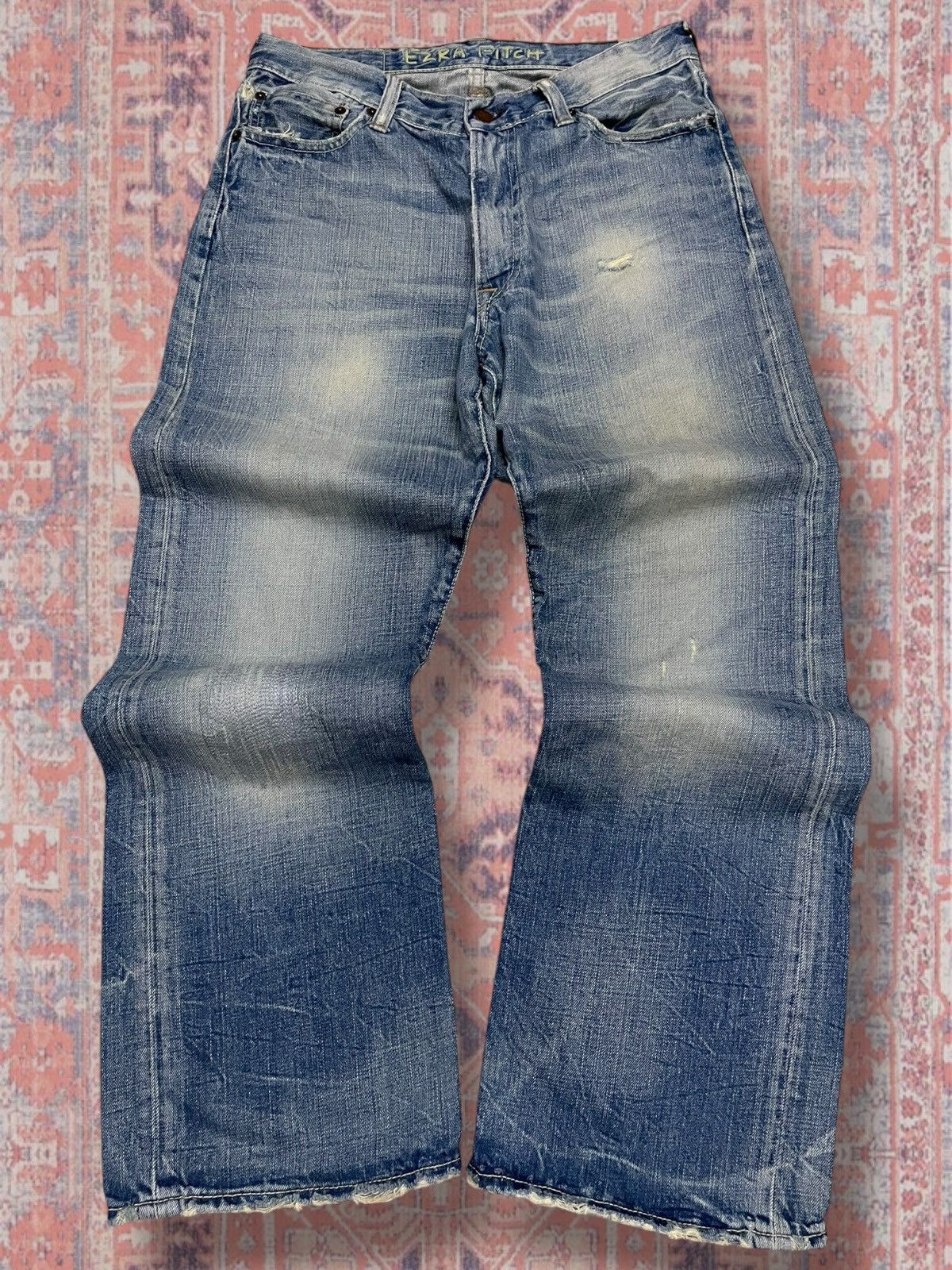Japanese Brand Vintage Rare 1990s Designer Japan Ezra Fitch Mudwash Flared Size US 30 / EU 46 - 1 Thumbnail