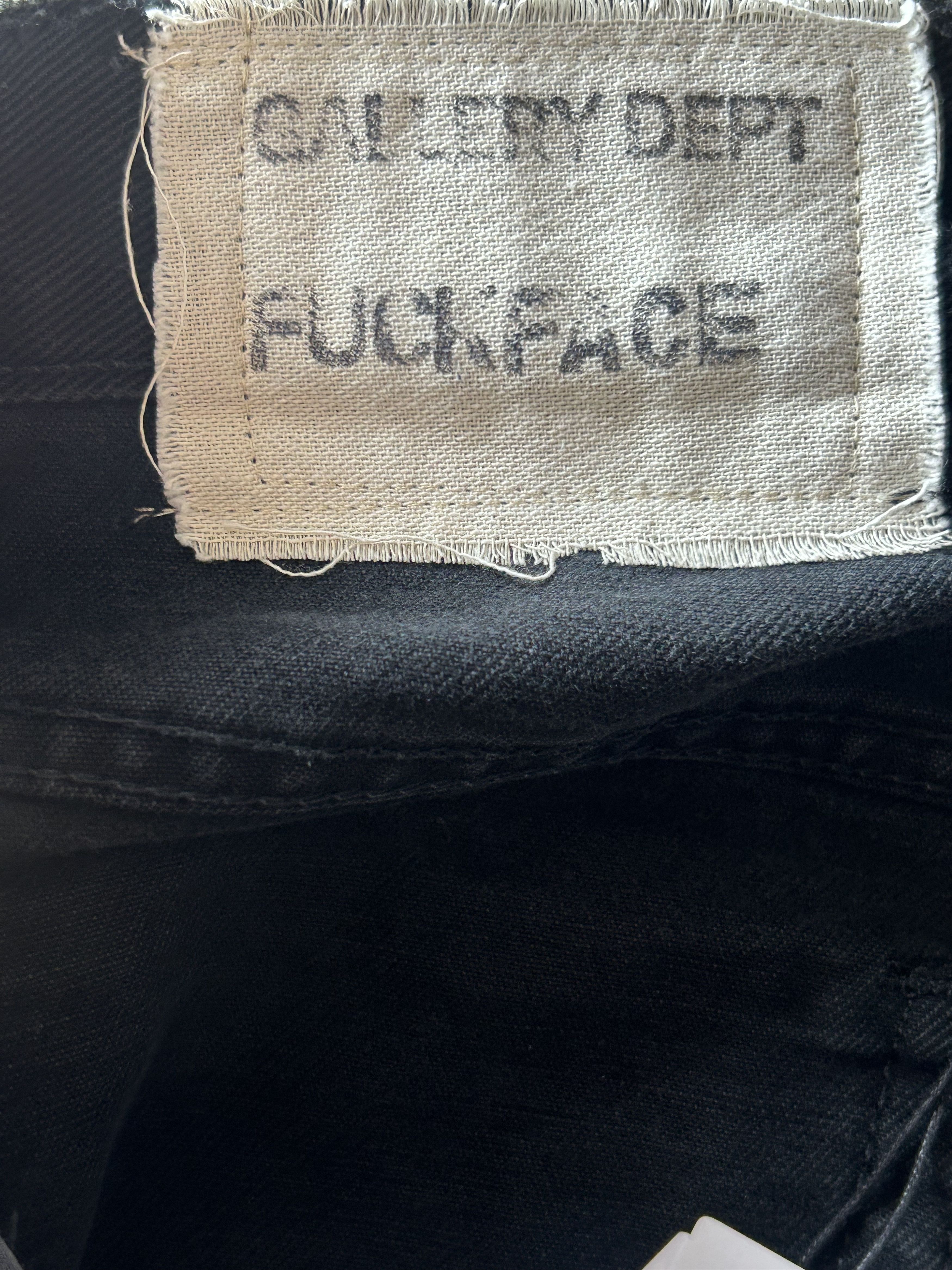 Gallery Dept. Gallery Dept Black F**k Face Distressed Jeans Size US 34 / EU 50 - 4 Thumbnail
